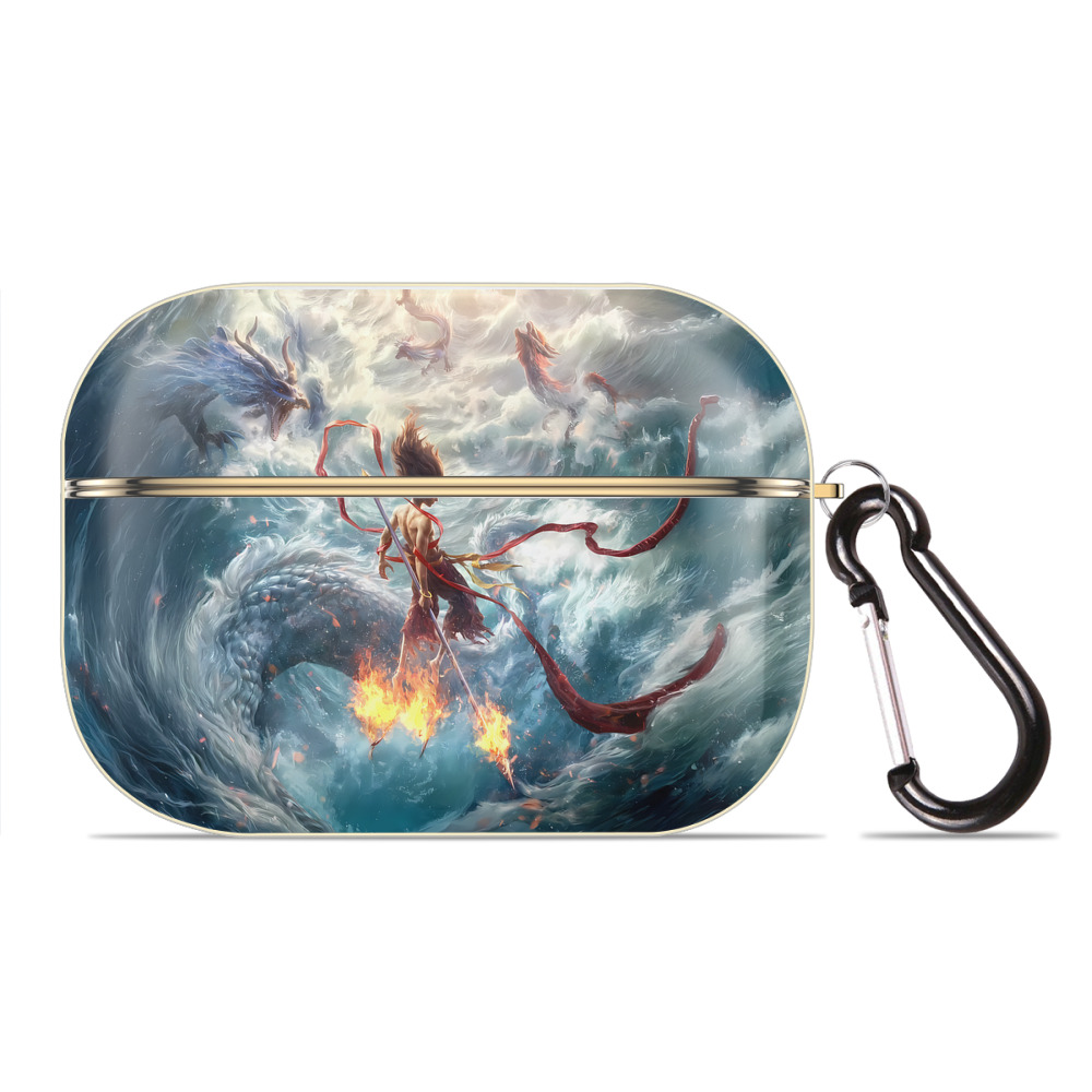（画像用） Ne Zha 2 ナタ 魔童の大暴れ 【AirPods Pro用】ハードシェル保護ケース｜耐衝撃・防指紋・カラビナ付き商品仕様