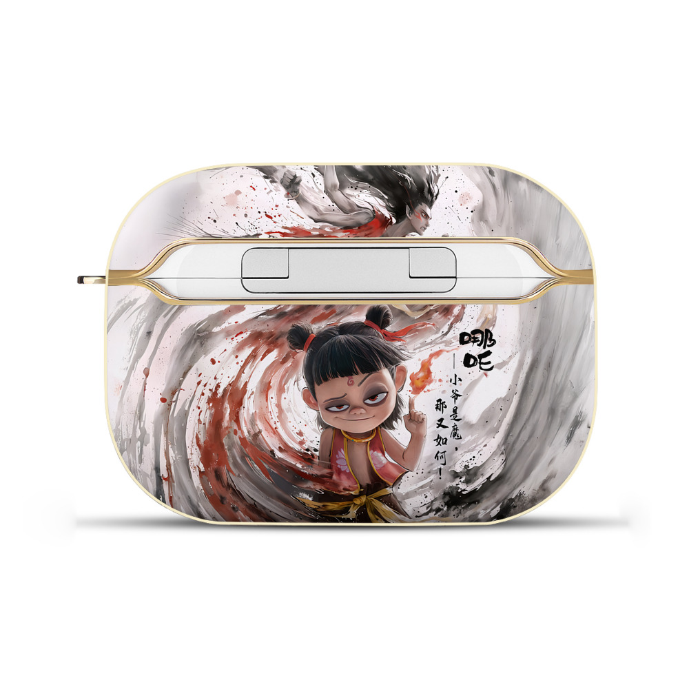 （画像用） Ne Zha 2 ナタ 魔童の大暴れ 【AirPods Pro用】ハードシェル保護ケース｜耐衝撃・防指紋・カラビナ付き商品仕様