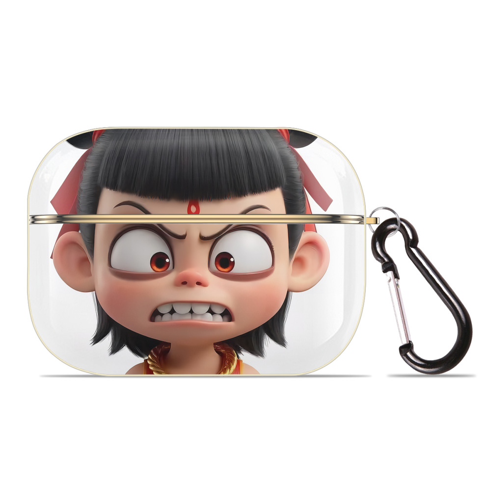 （画像用） Ne Zha 2 ナタ 魔童の大暴れ 【AirPods Pro用】ハードシェル保護ケース｜耐衝撃・防指紋・カラビナ付き商品仕様