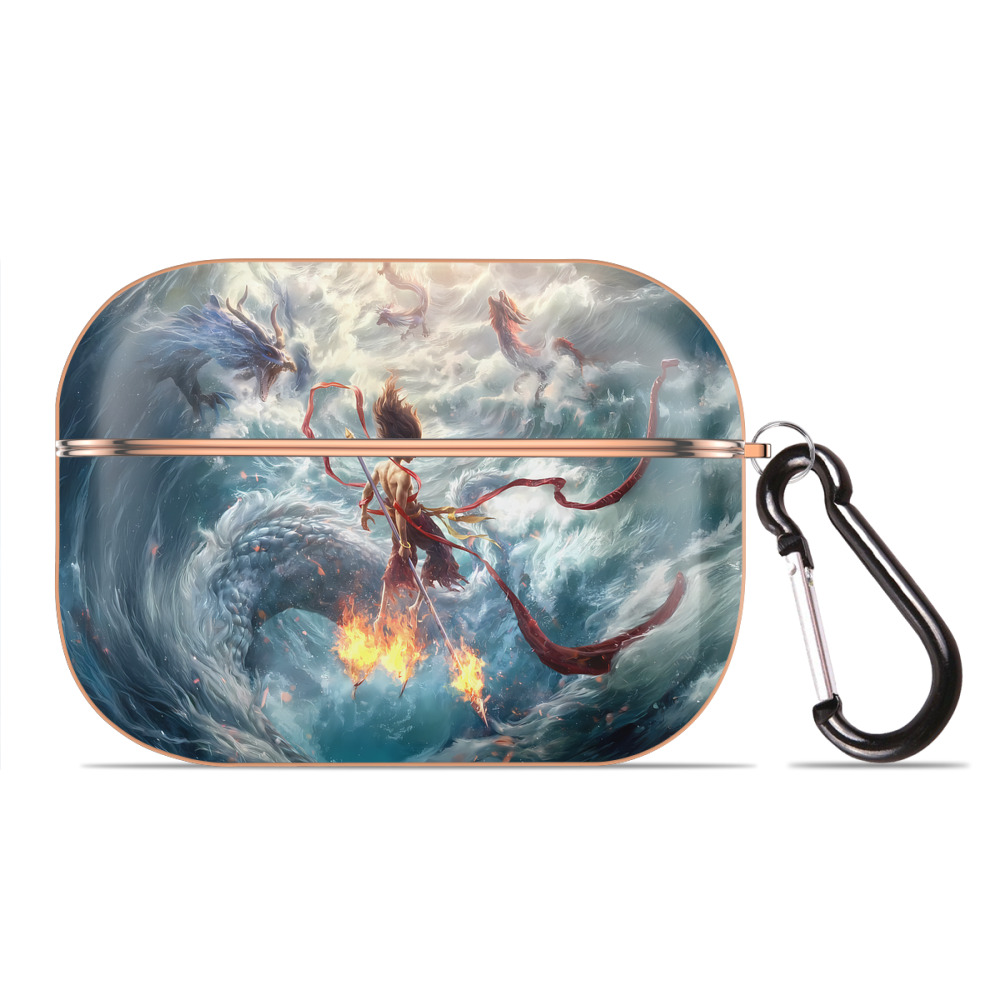 （画像用） Ne Zha 2 ナタ 魔童の大暴れ 【AirPods Pro用】ハードシェル保護ケース｜耐衝撃・防指紋・カラビナ付き商品仕様
