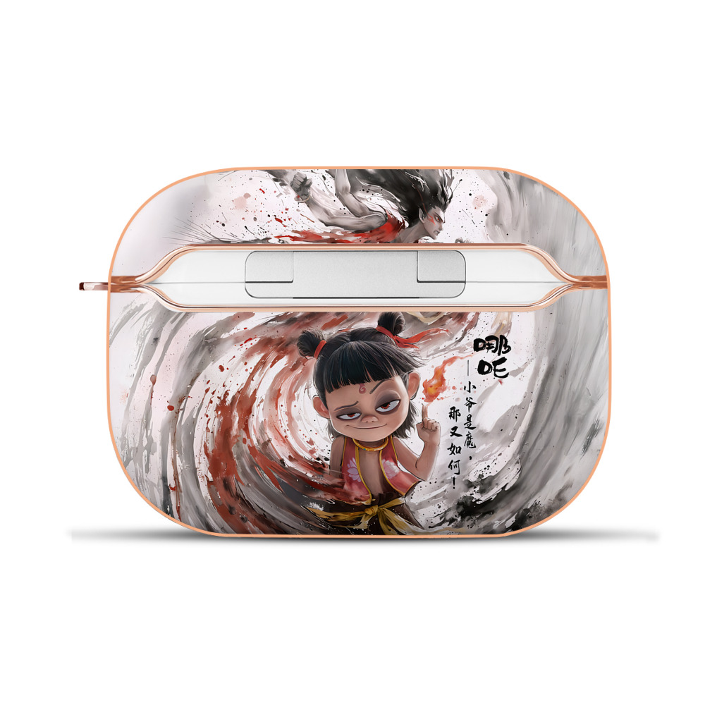 （画像用） Ne Zha 2 ナタ 魔童の大暴れ 【AirPods Pro用】ハードシェル保護ケース｜耐衝撃・防指紋・カラビナ付き商品仕様