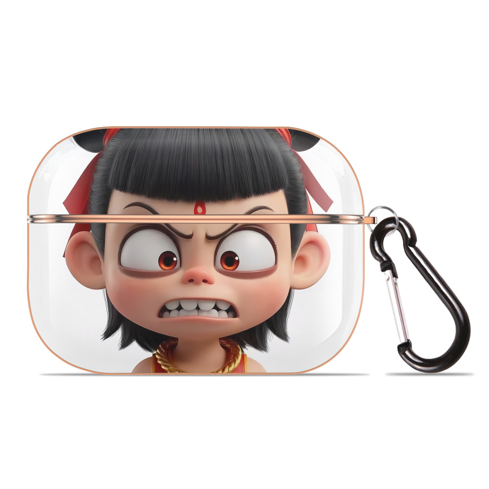 （画像用） Ne Zha 2 ナタ 魔童の大暴れ 【AirPods Pro用】ハードシェル保護ケース｜耐衝撃・防指紋・カラビナ付き商品仕様