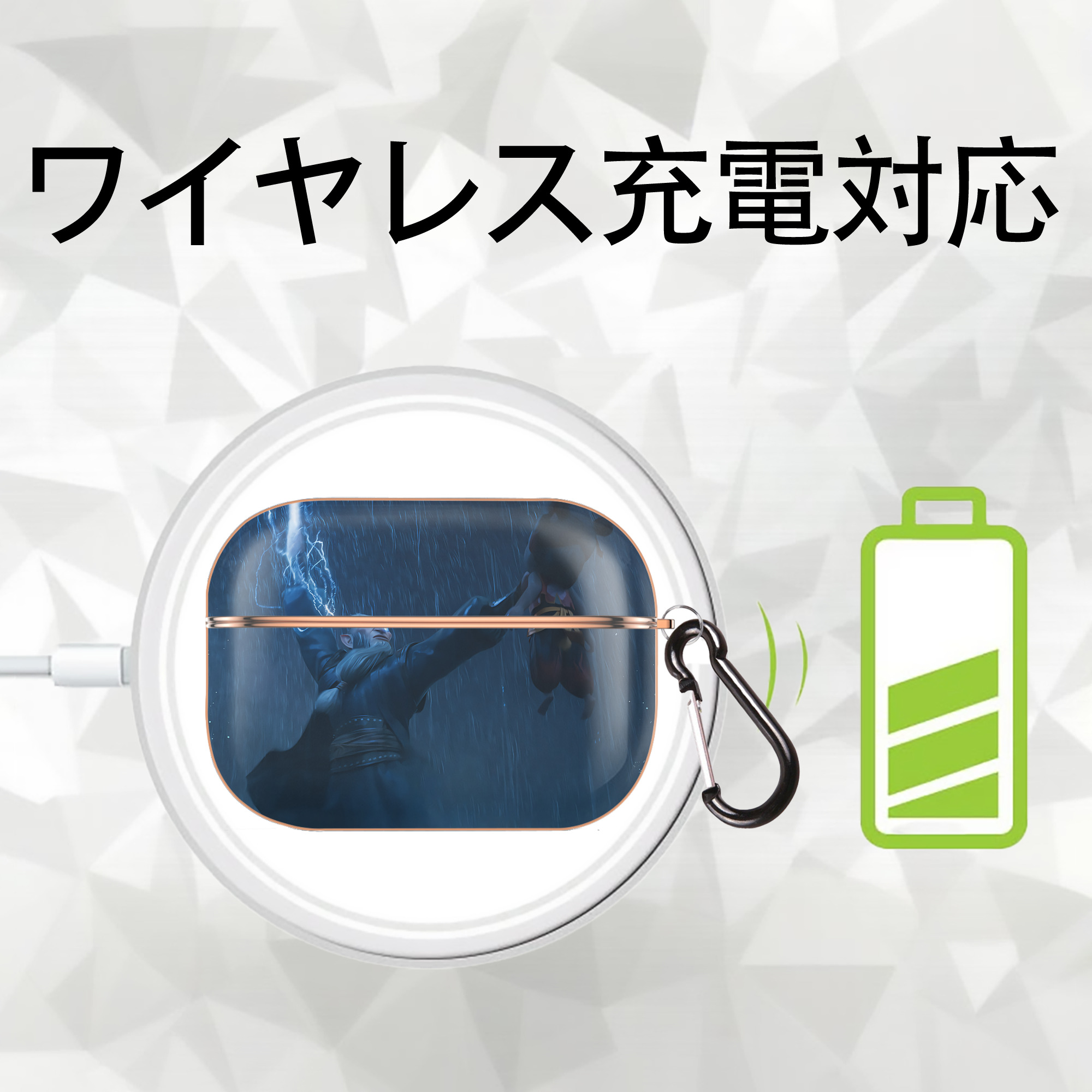 Ne Zha 2 ナタ 魔童の大暴れ 【AirPods Pro用】ハードシェル保護ケース｜耐衝撃・防指紋・カラビナ付き商品仕様