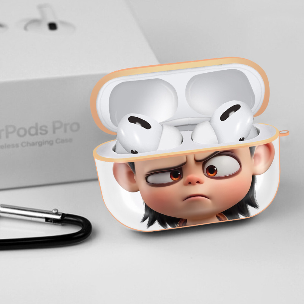 Ne Zha 2 ナタ 魔童の大暴れ 【AirPods Pro用】ハードシェル保護ケース｜耐衝撃・防指紋・カラビナ付き商品仕様