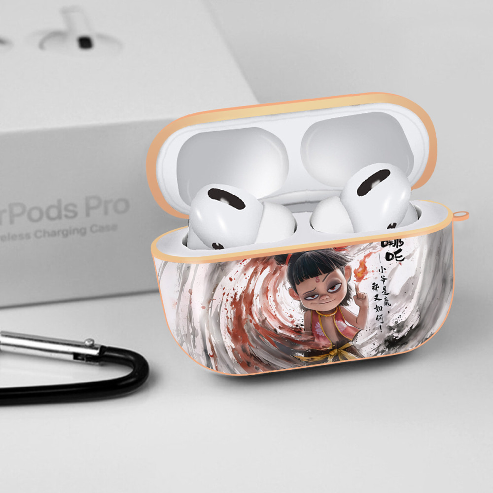 Ne Zha 2 ナタ 魔童の大暴れ 【AirPods Pro用】ハードシェル保護ケース｜耐衝撃・防指紋・カラビナ付き商品仕様