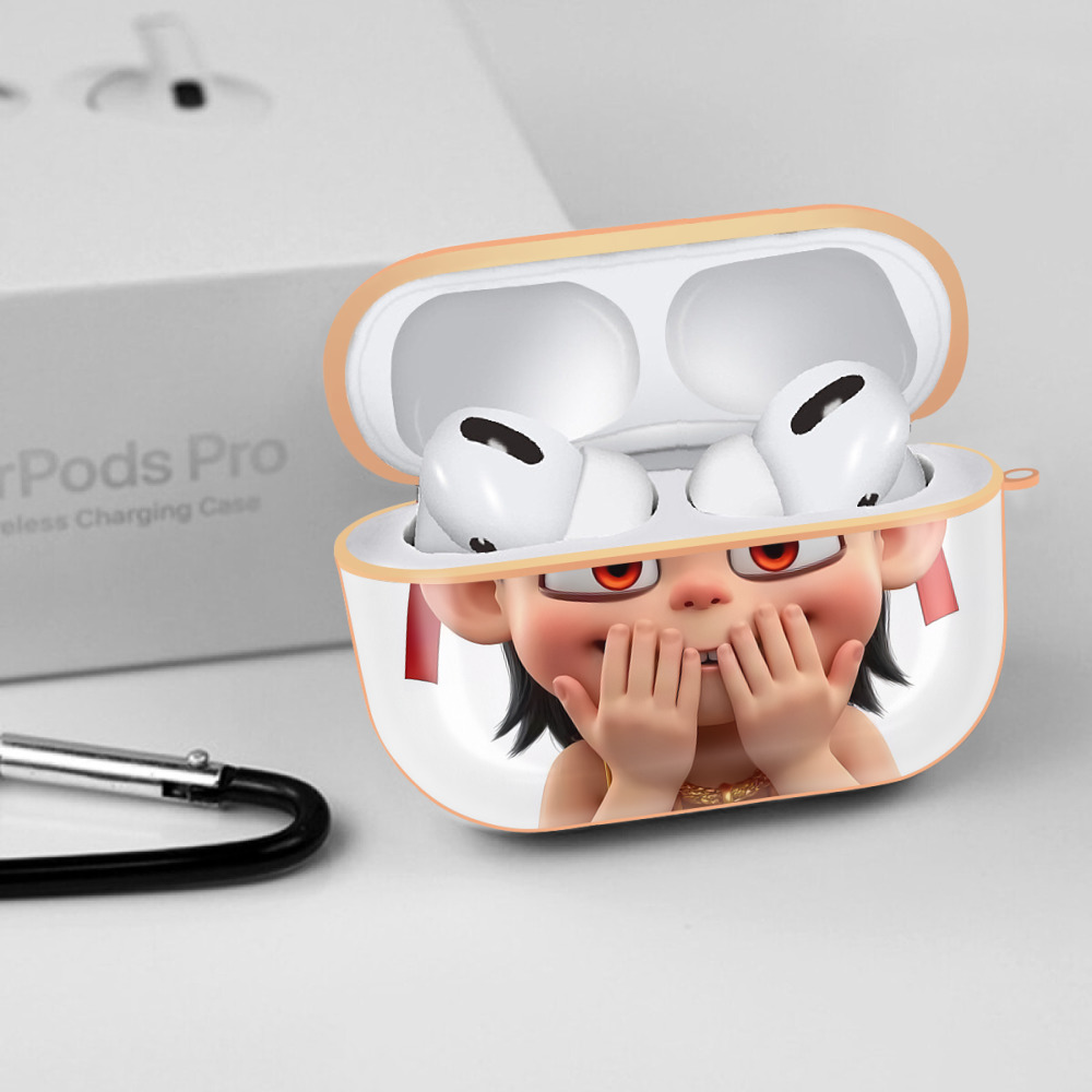 Ne Zha 2 ナタ 魔童の大暴れ 【AirPods Pro用】ハードシェル保護ケース｜耐衝撃・防指紋・カラビナ付き商品仕様