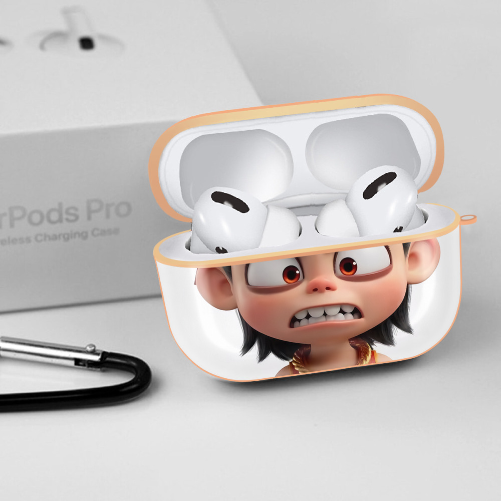 Ne Zha 2 ナタ 魔童の大暴れ 【AirPods Pro用】ハードシェル保護ケース｜耐衝撃・防指紋・カラビナ付き商品仕様