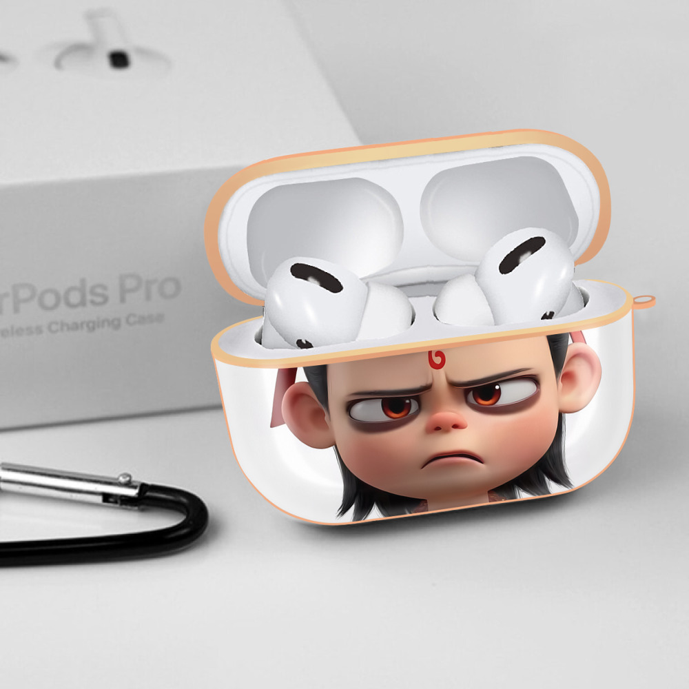 Ne Zha 2 ナタ 魔童の大暴れ 【AirPods Pro用】ハードシェル保護ケース｜耐衝撃・防指紋・カラビナ付き商品仕様