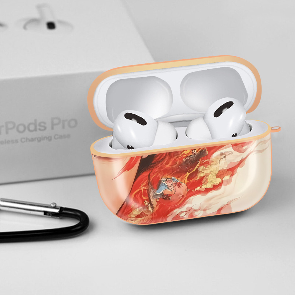 Ne Zha 2 ナタ 魔童の大暴れ 【AirPods Pro用】ハードシェル保護ケース｜耐衝撃・防指紋・カラビナ付き商品仕様