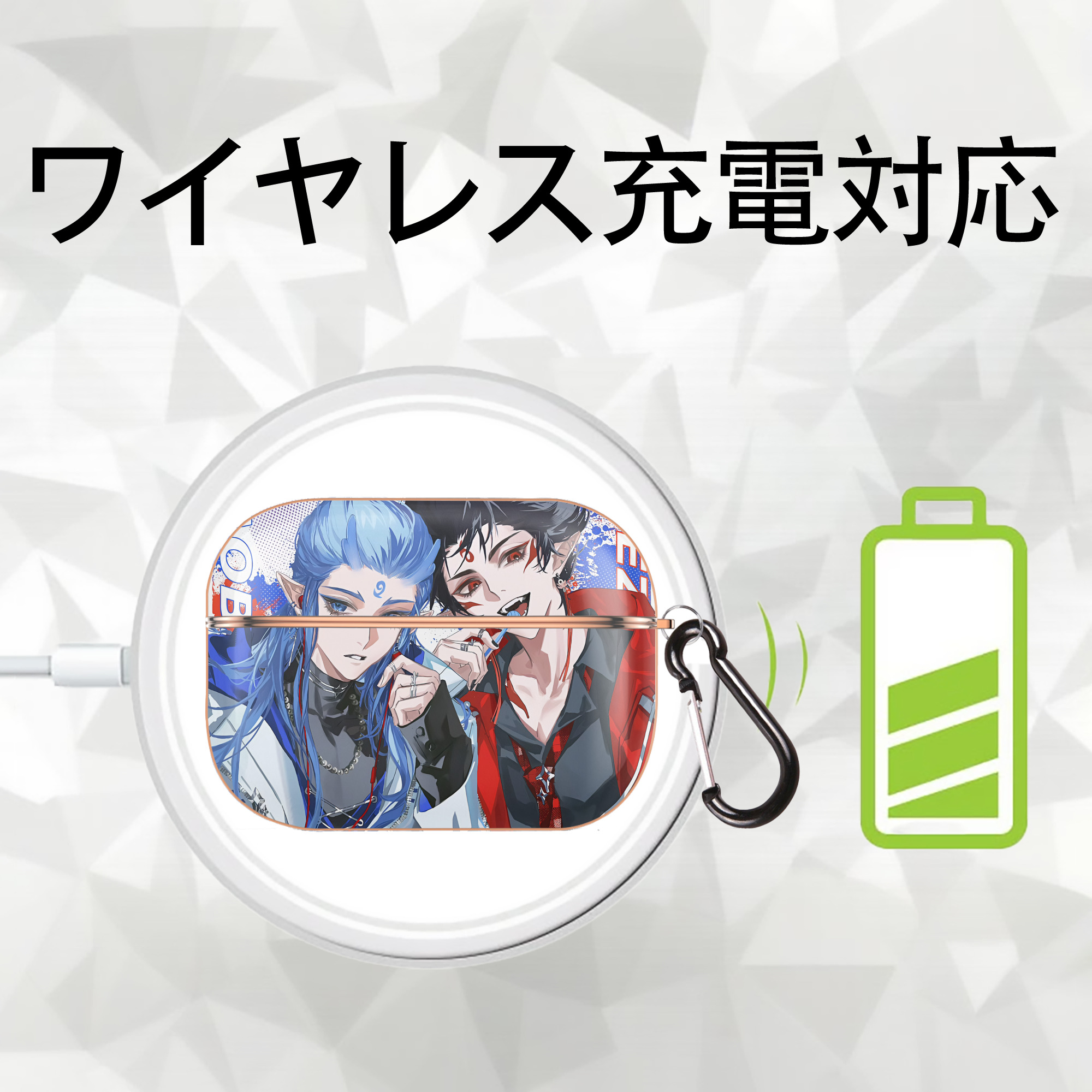 Ne Zha 2 ナタ 魔童の大暴れ 【AirPods Pro用】ハードシェル保護ケース｜耐衝撃・防指紋・カラビナ付き商品仕様