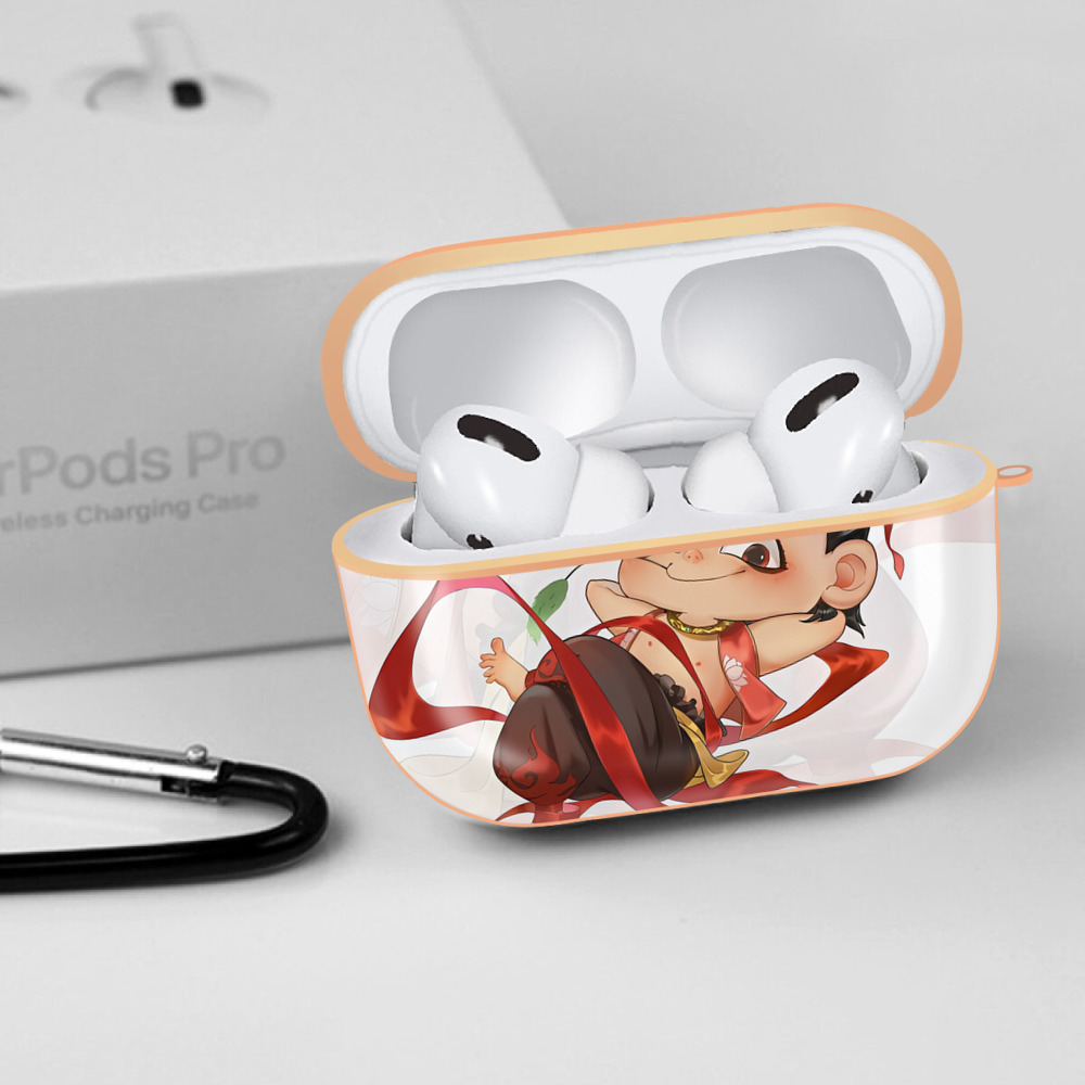 Ne Zha 2 ナタ 魔童の大暴れ 【AirPods Pro用】ハードシェル保護ケース｜耐衝撃・防指紋・カラビナ付き商品仕様