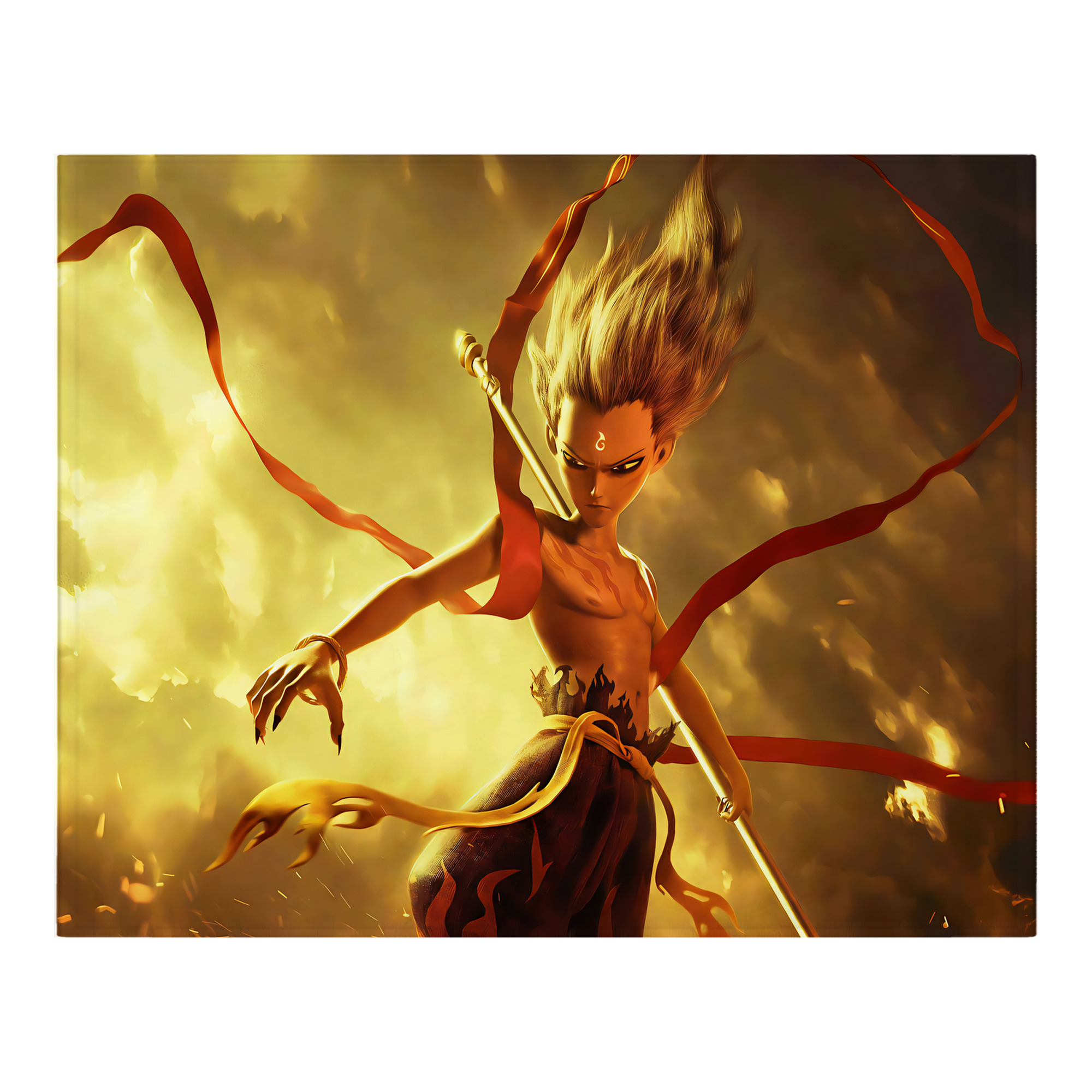 （画像用） Ne Zha 2 ナタ 魔童の大暴れ フランネルブランケット・多サイズ対応（横型）