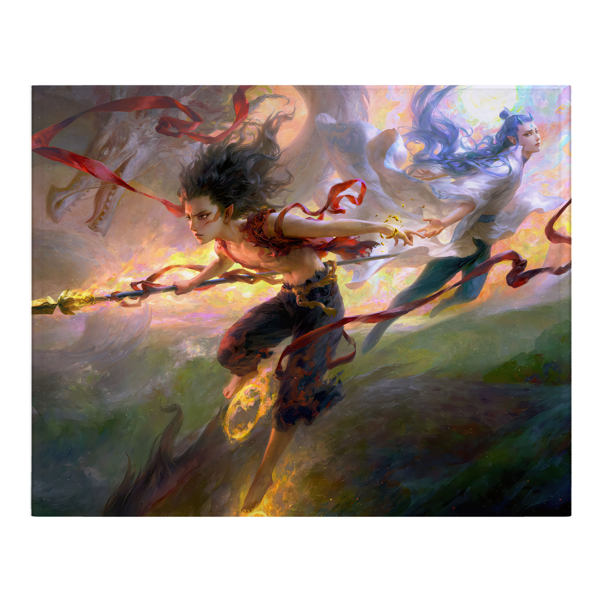 （画像用） Ne Zha 2 ナタ 魔童の大暴れ フランネルブランケット・多サイズ対応（横型）