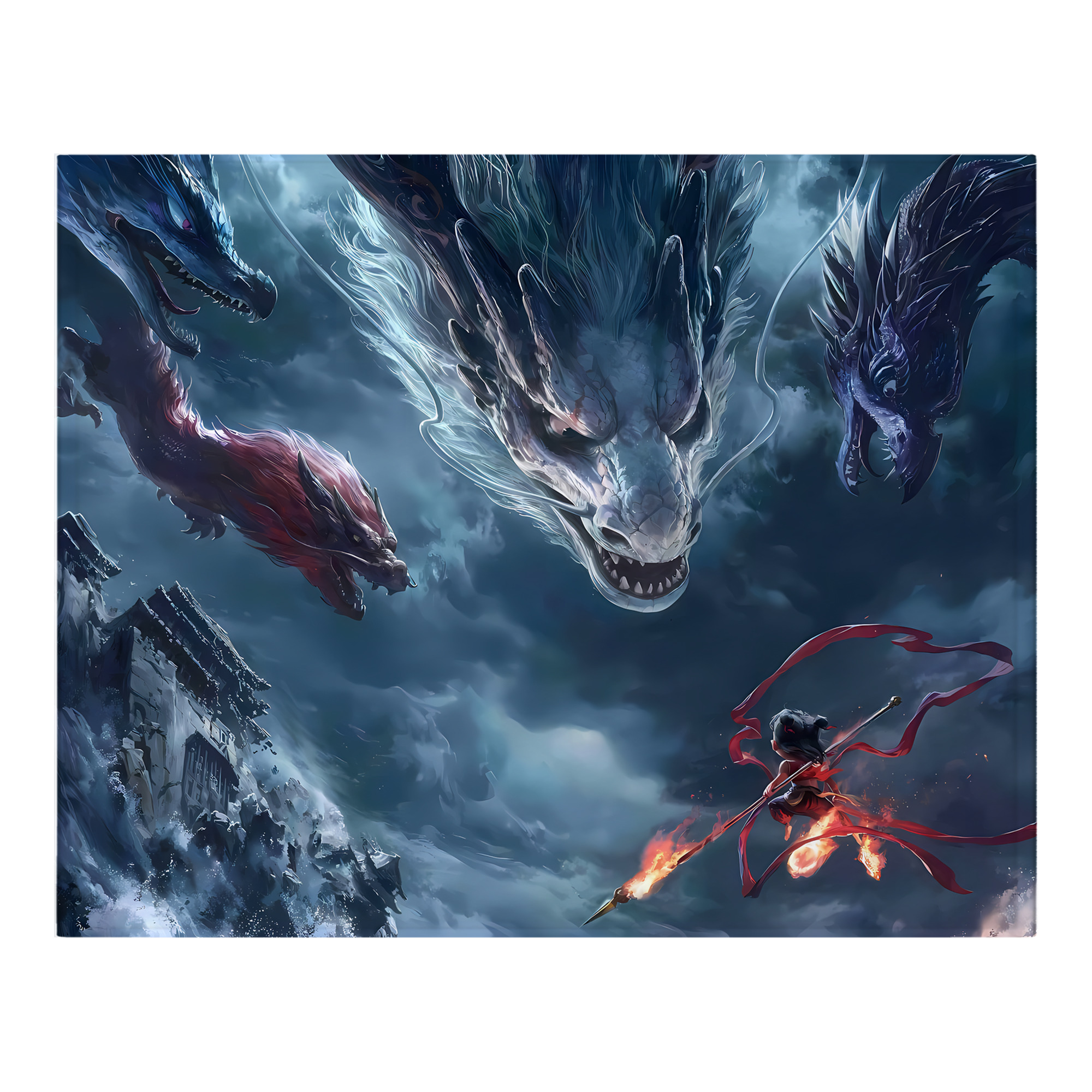 （画像用） Ne Zha 2 ナタ 魔童の大暴れ フランネルブランケット・多サイズ対応（横型）