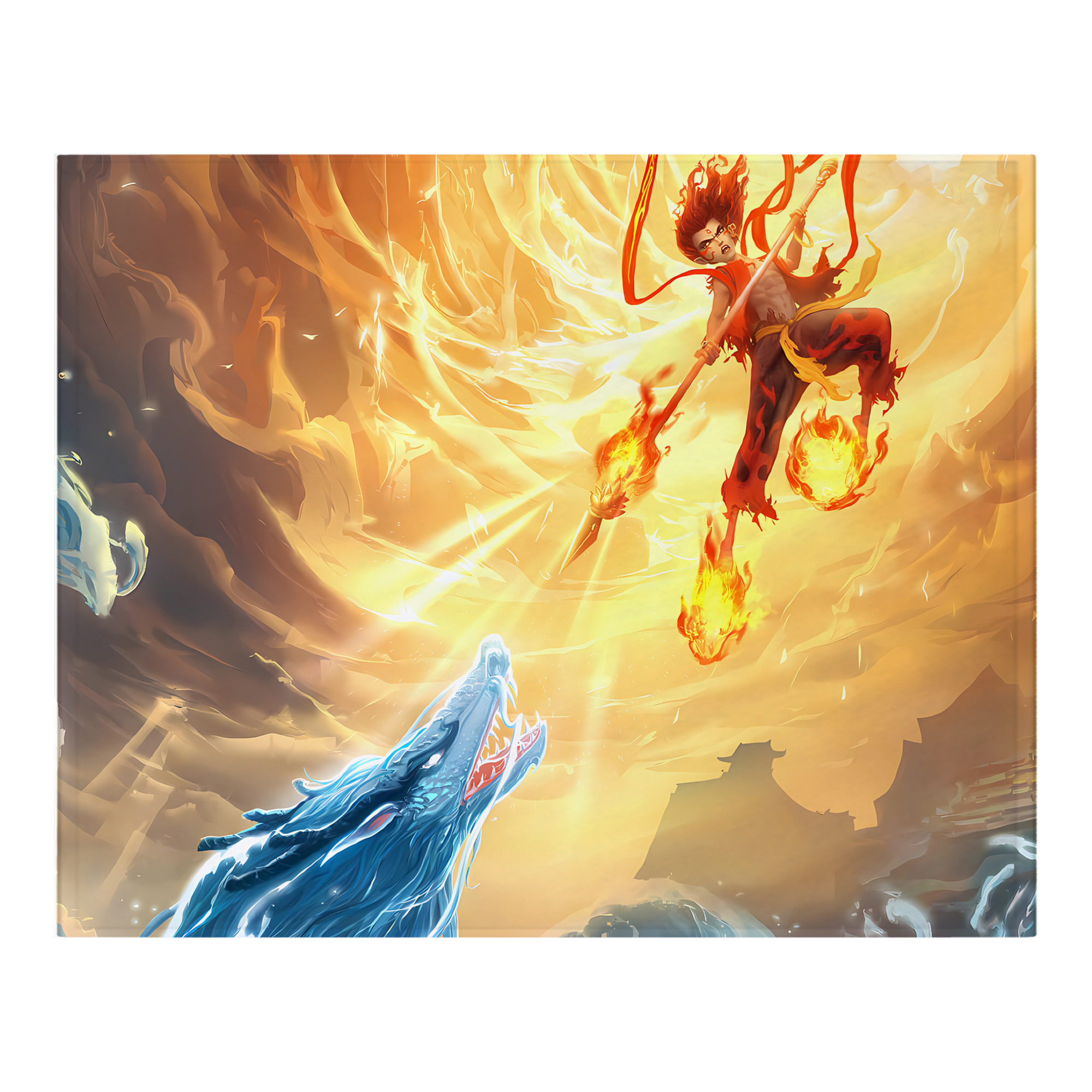 （画像用） Ne Zha 2 ナタ 魔童の大暴れ フランネルブランケット・多サイズ対応（横型）