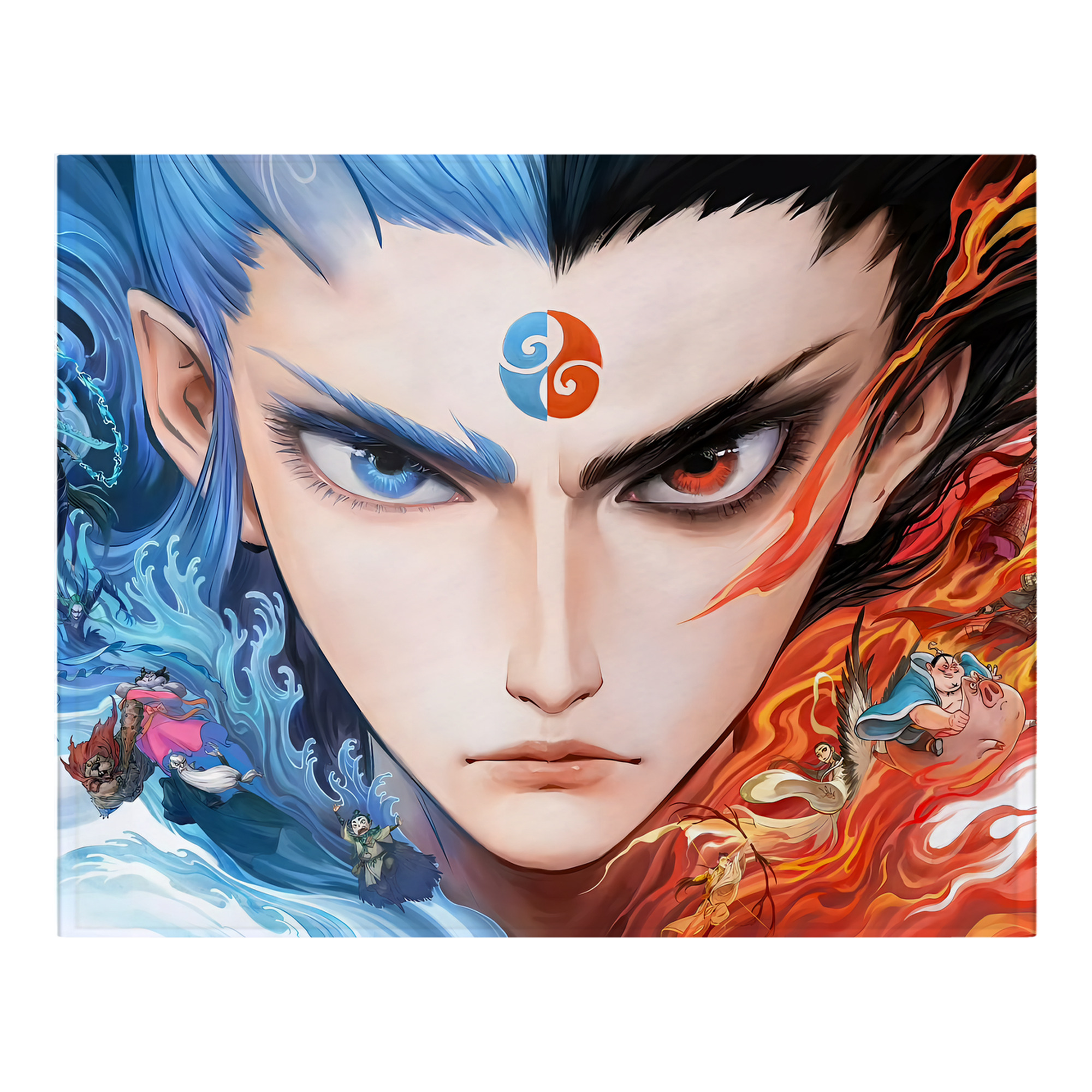 （画像用） Ne Zha 2 ナタ 魔童の大暴れ フランネルブランケット・多サイズ対応（横型）