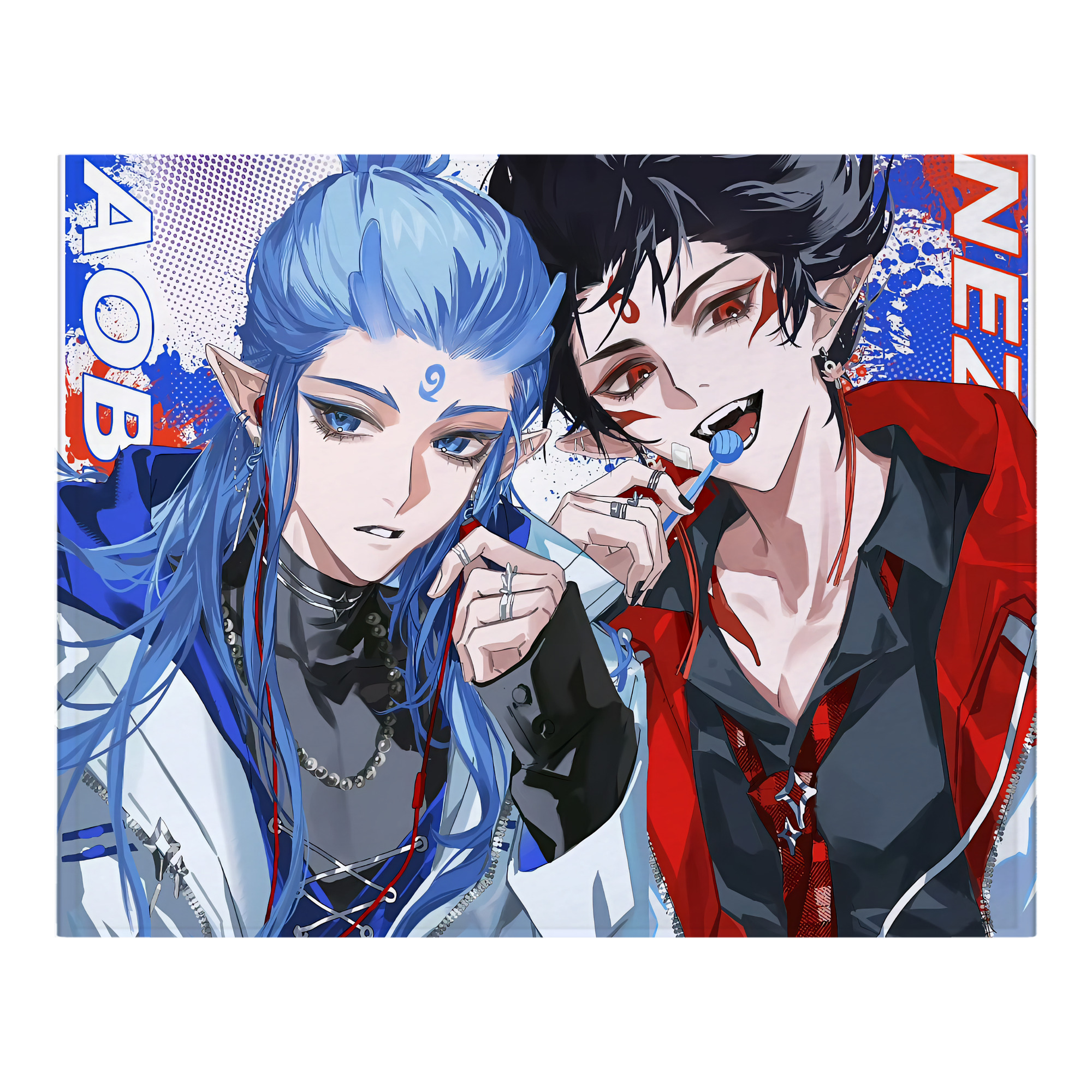（画像用） Ne Zha 2 ナタ 魔童の大暴れ フランネルブランケット・多サイズ対応（横型）