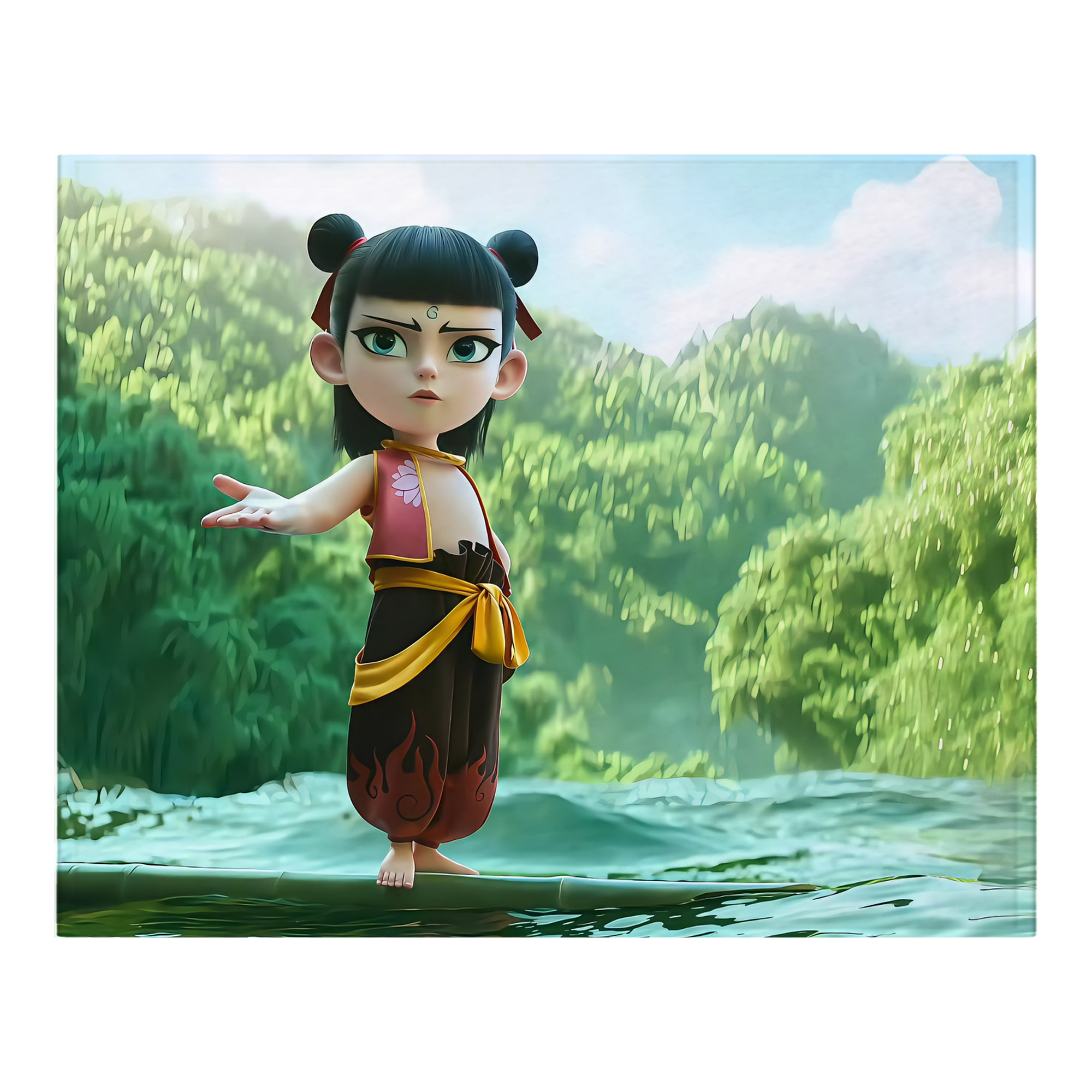 （画像用） Ne Zha 2 ナタ 魔童の大暴れ フランネルブランケット・多サイズ対応（横型）