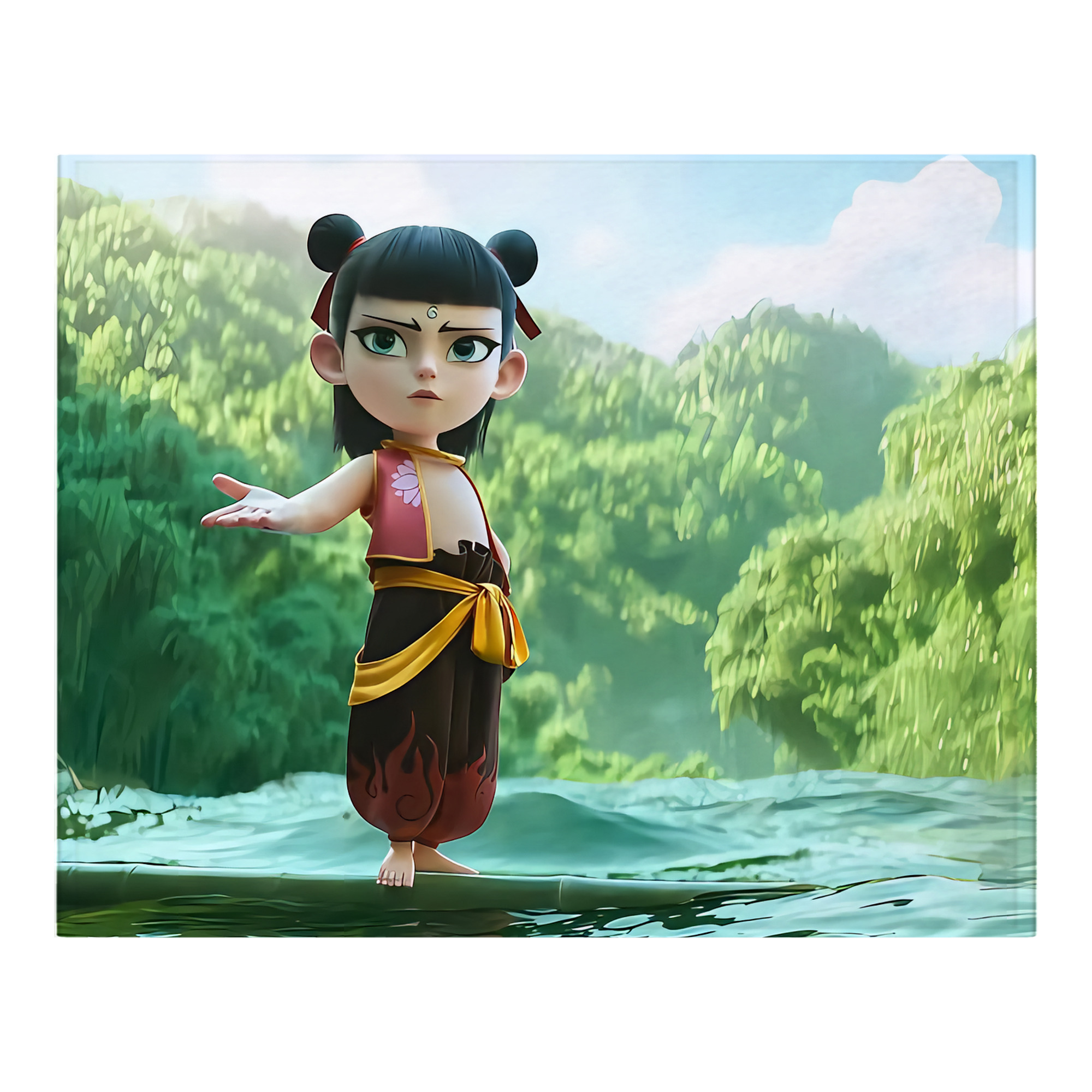 （画像用） Ne Zha 2 ナタ 魔童の大暴れ フランネルブランケット・多サイズ対応（横型）