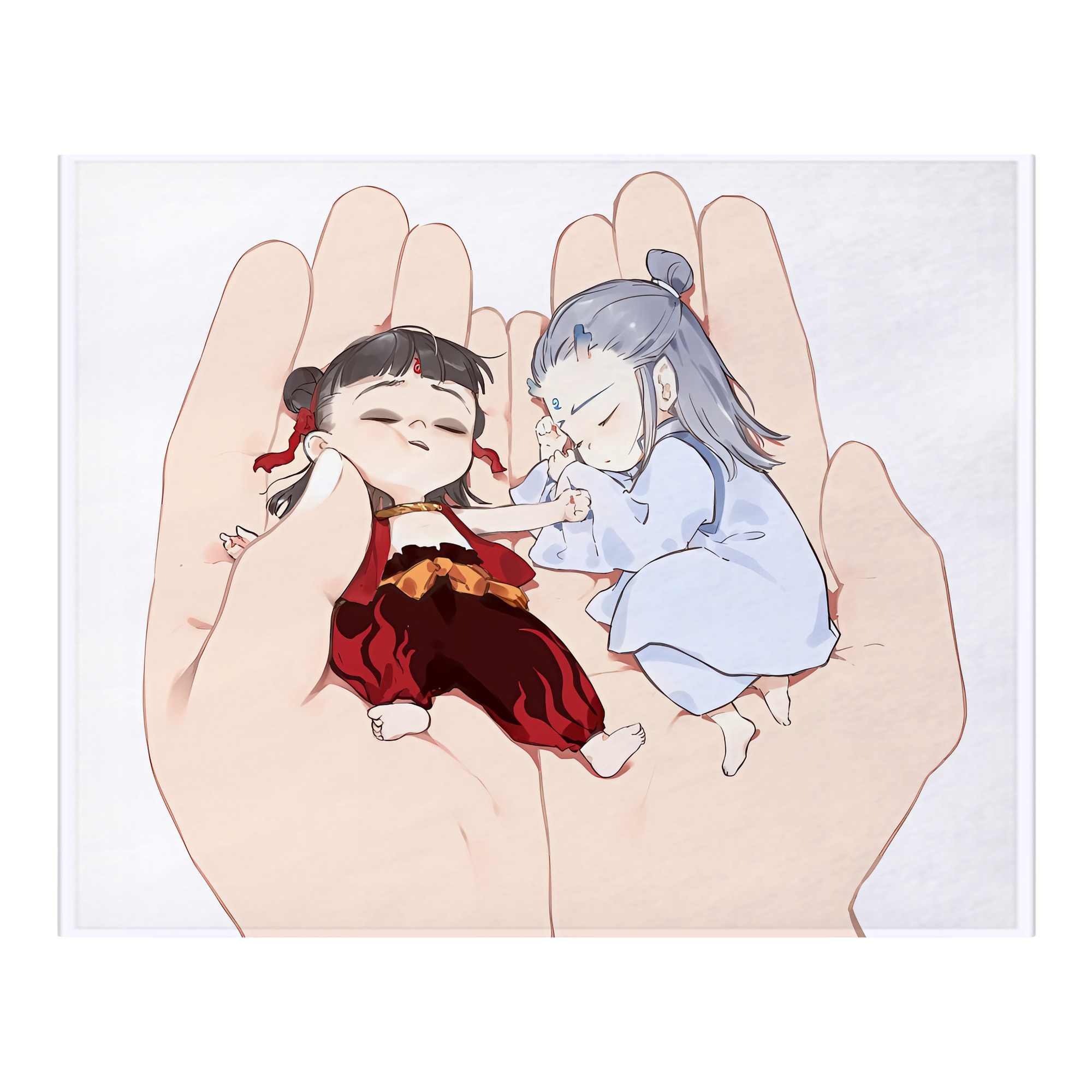 （画像用） Ne Zha 2 ナタ 魔童の大暴れ フランネルブランケット・多サイズ対応（横型）