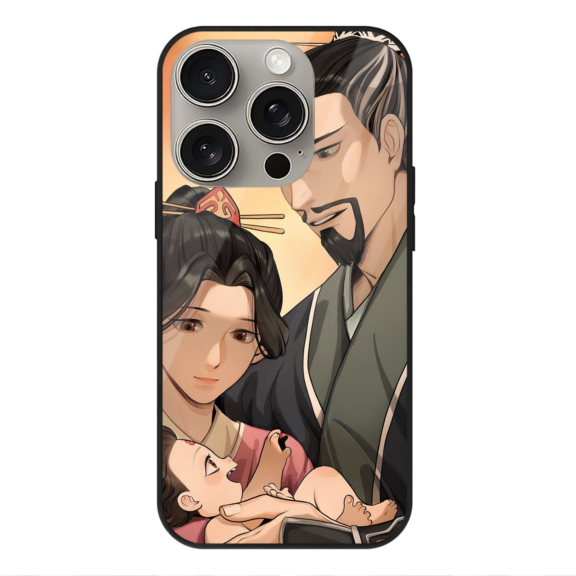 （画像用） Ne Zha 2 ナタ 魔童の大暴れ 【iPhone15Pro対応】スマホケース 耐衝撃＆黄変防止 背面ガラス