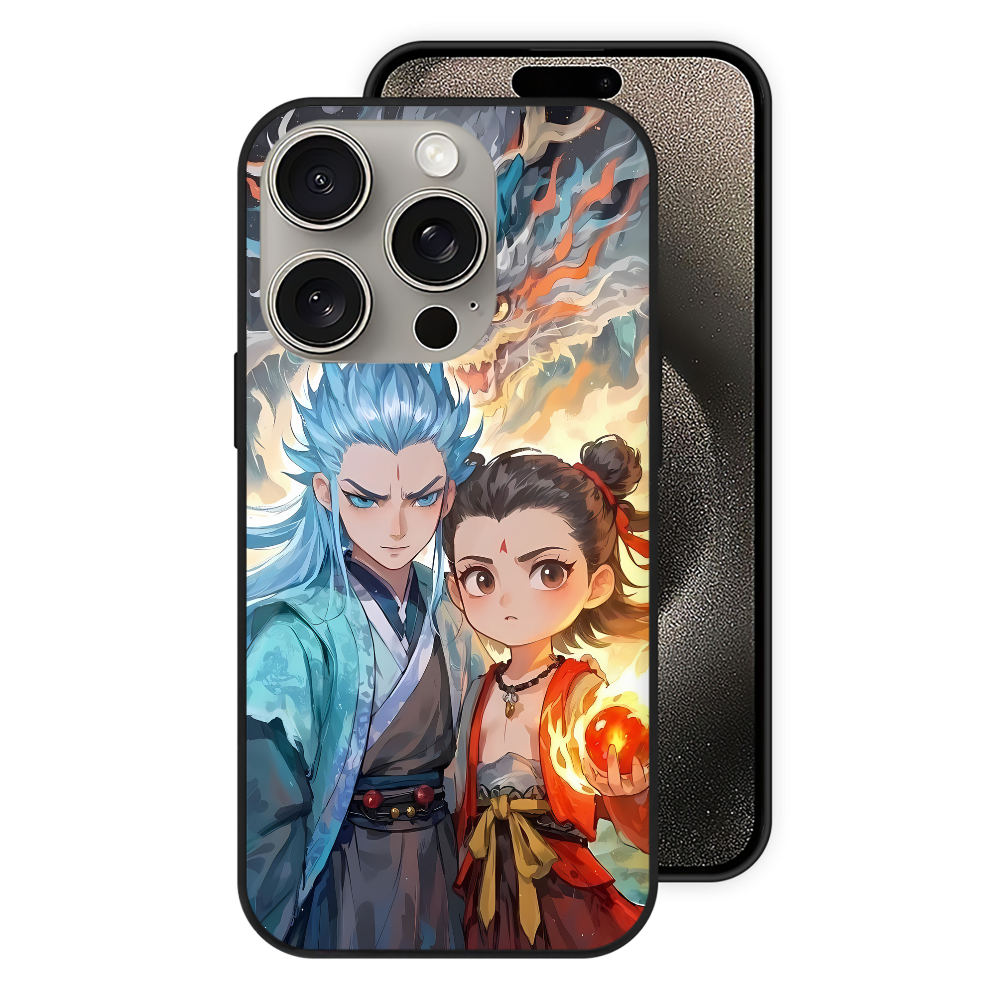 Ne Zha 2 ナタ 魔童の大暴れ 【iPhone15Pro対応】スマホケース 耐衝撃＆黄変防止 背面ガラス