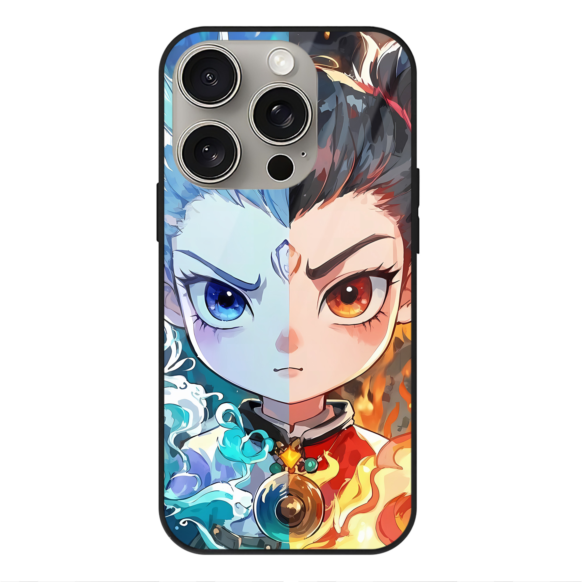 （画像用） Ne Zha 2 ナタ 魔童の大暴れ 【iPhone15Pro対応】スマホケース 耐衝撃＆黄変防止 背面ガラス