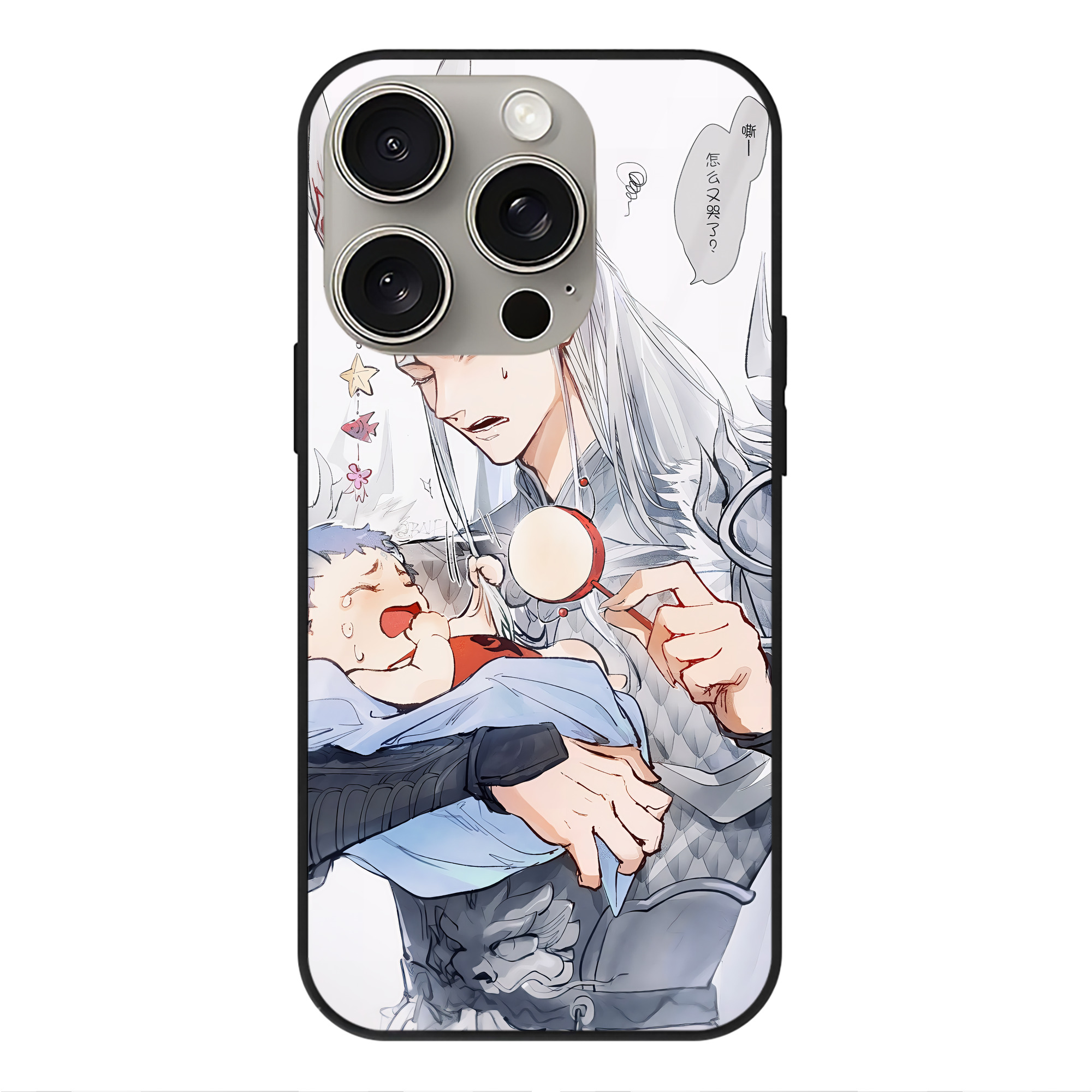 （画像用） Ne Zha 2 ナタ 魔童の大暴れ 【iPhone15Pro対応】スマホケース 耐衝撃＆黄変防止 背面ガラス