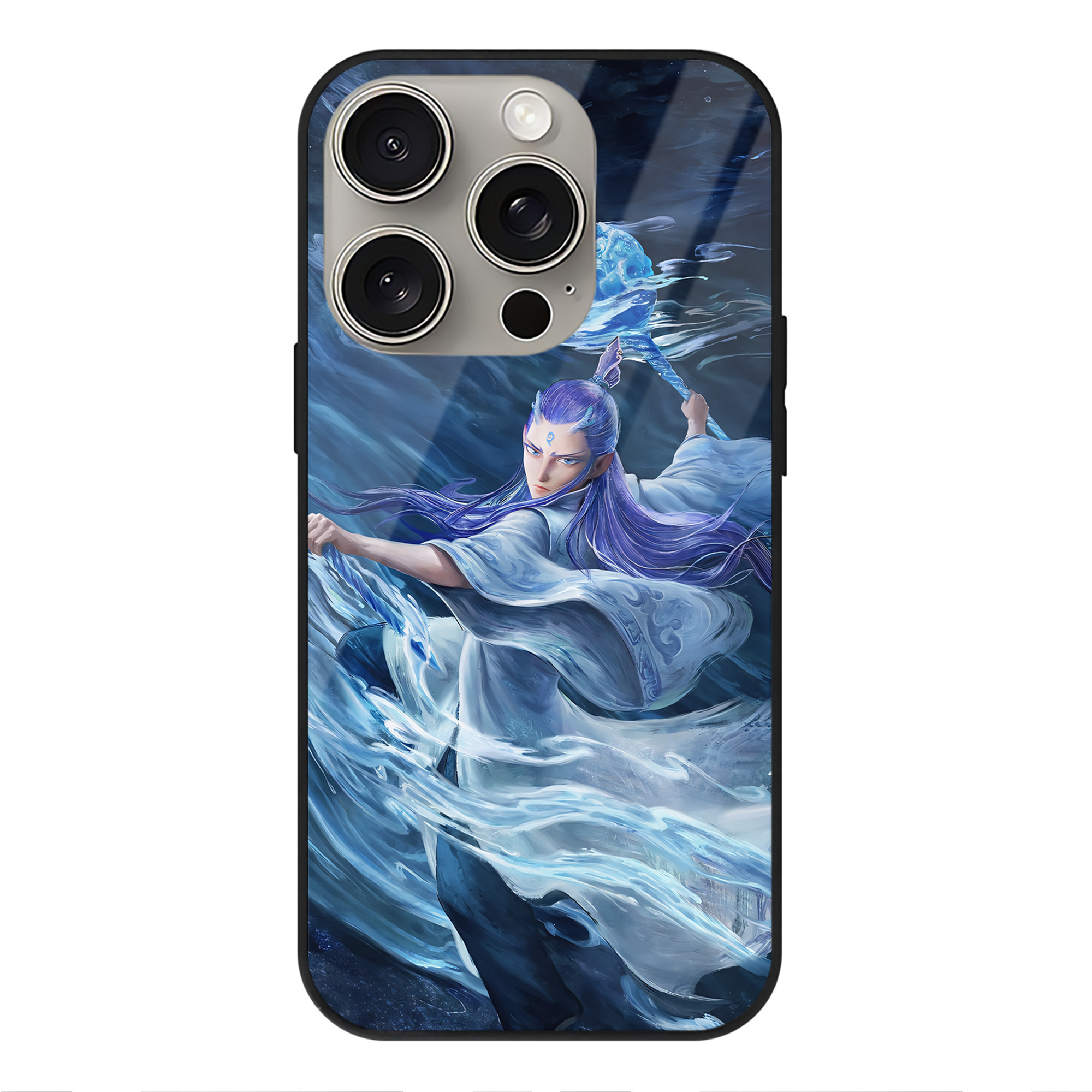 （画像用） Ne Zha 2 ナタ 魔童の大暴れ 【iPhone15Pro対応】スマホケース 耐衝撃＆黄変防止 背面ガラス