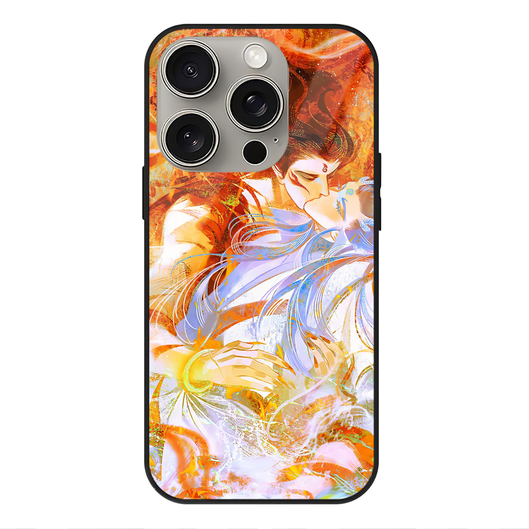 （画像用） Ne Zha 2 ナタ 魔童の大暴れ 【iPhone15Pro対応】スマホケース 耐衝撃＆黄変防止 背面ガラス