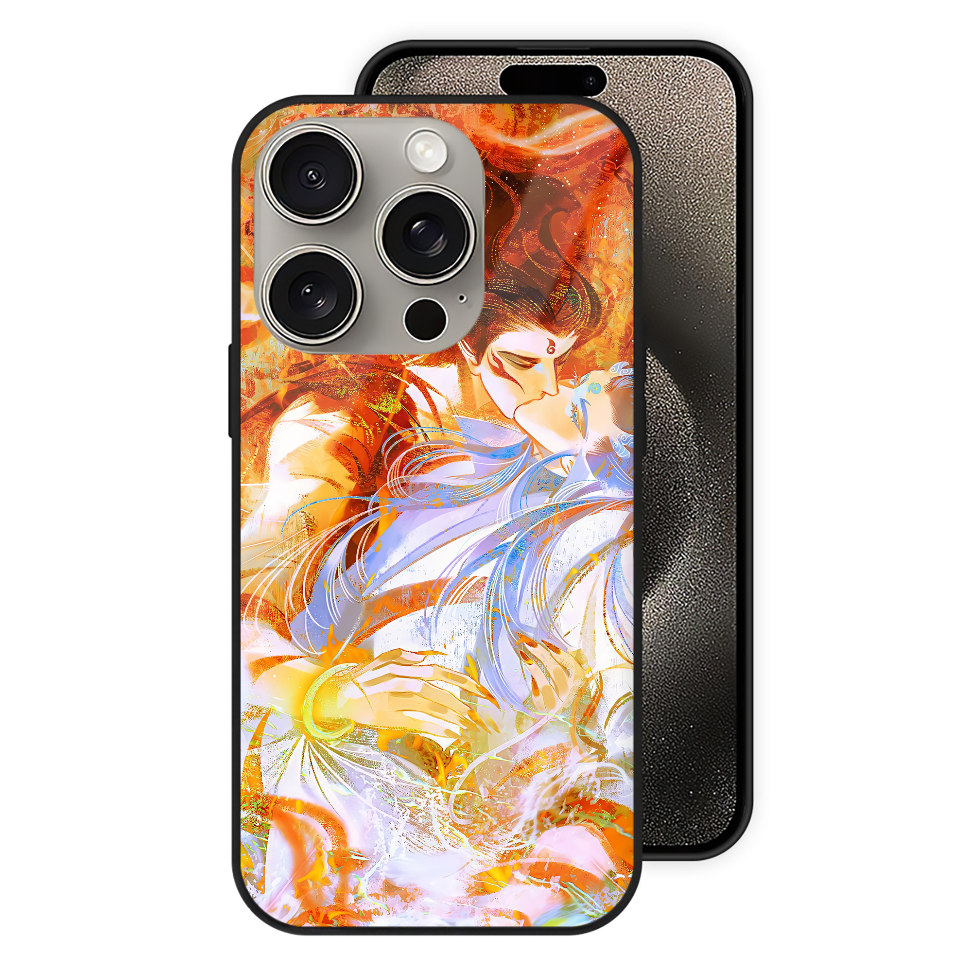 （画像用） Ne Zha 2 ナタ 魔童の大暴れ 【iPhone15Pro対応】スマホケース 耐衝撃＆黄変防止 背面ガラス