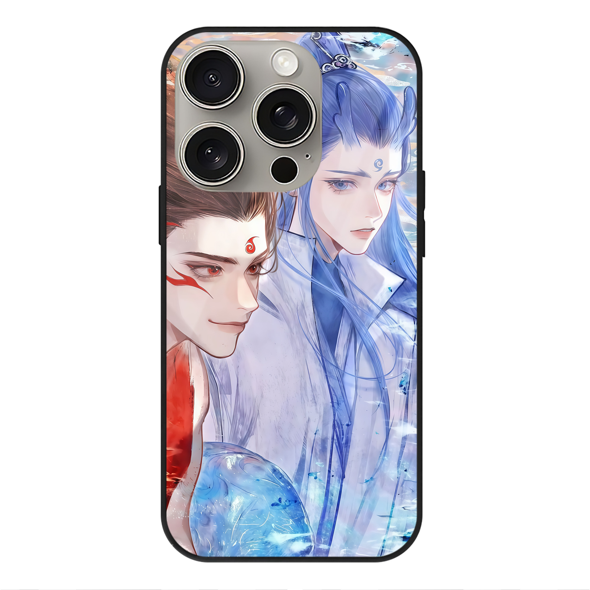 （画像用） Ne Zha 2 ナタ 魔童の大暴れ 【iPhone15Pro対応】スマホケース 耐衝撃＆黄変防止 背面ガラス