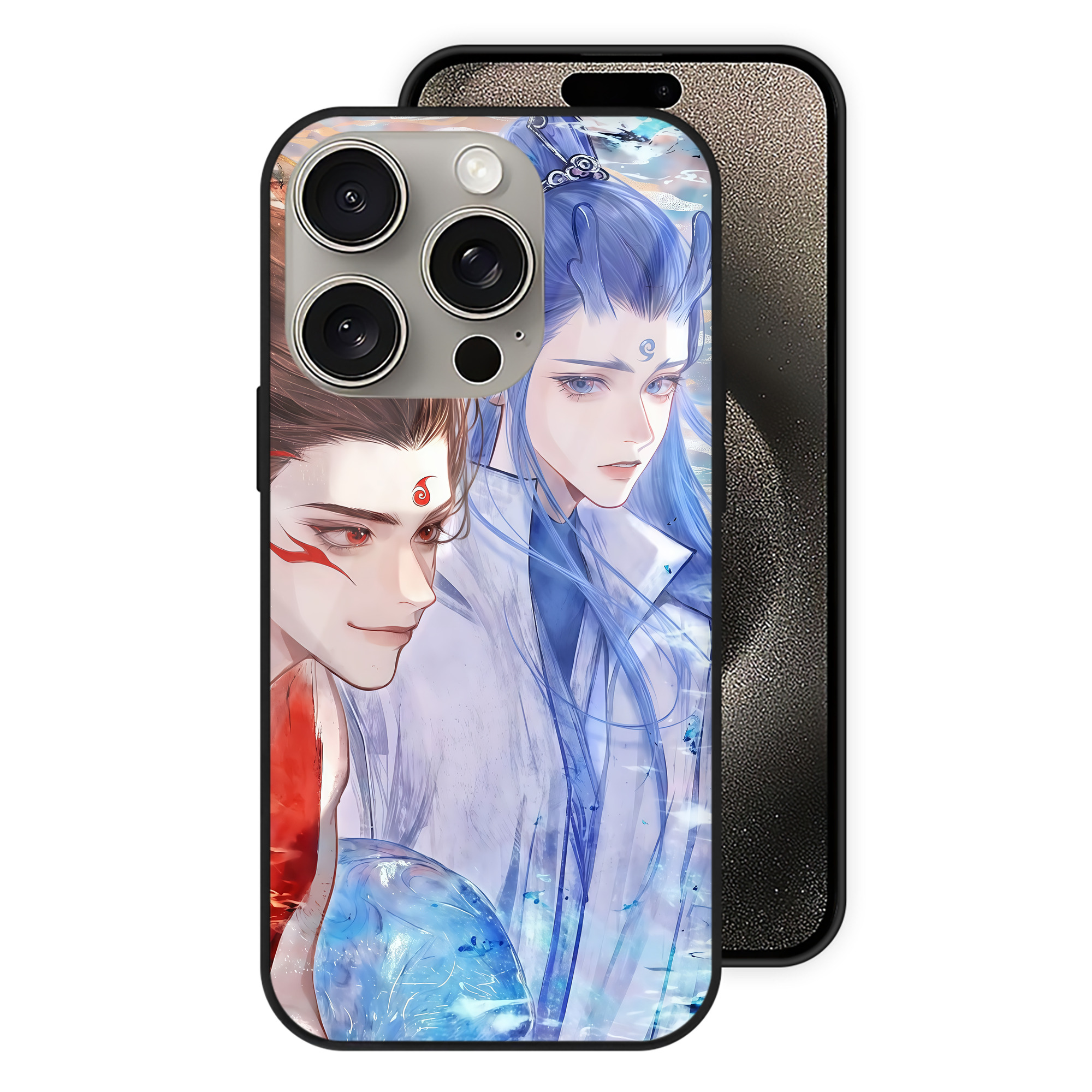 （画像用） Ne Zha 2 ナタ 魔童の大暴れ 【iPhone15Pro対応】スマホケース 耐衝撃＆黄変防止 背面ガラス