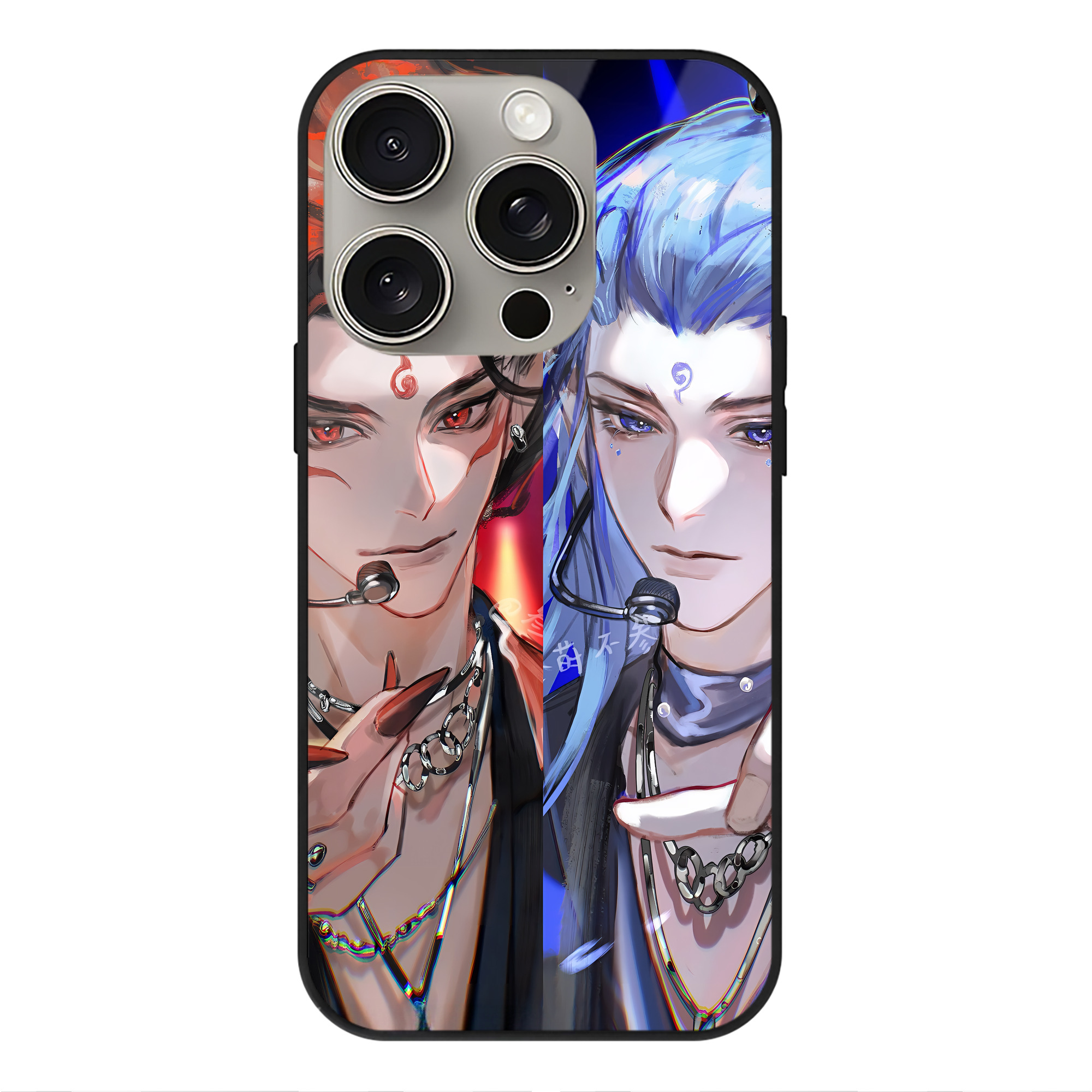 （画像用） Ne Zha 2 ナタ 魔童の大暴れ 【iPhone15Pro対応】スマホケース 耐衝撃＆黄変防止 背面ガラス