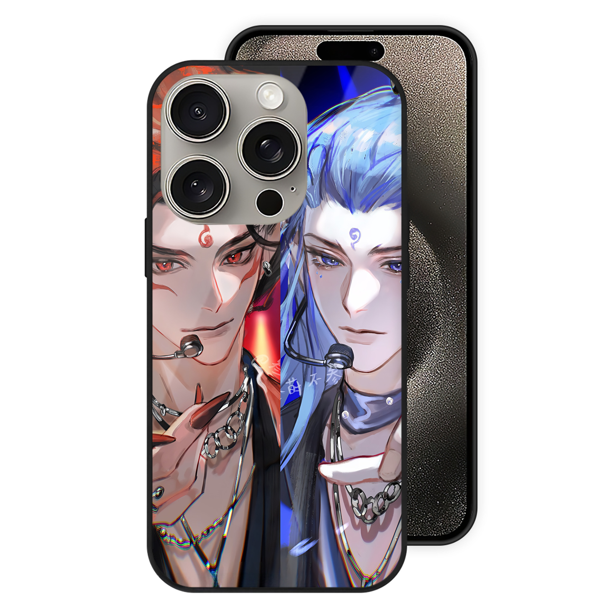 （画像用） Ne Zha 2 ナタ 魔童の大暴れ 【iPhone15Pro対応】スマホケース 耐衝撃＆黄変防止 背面ガラス