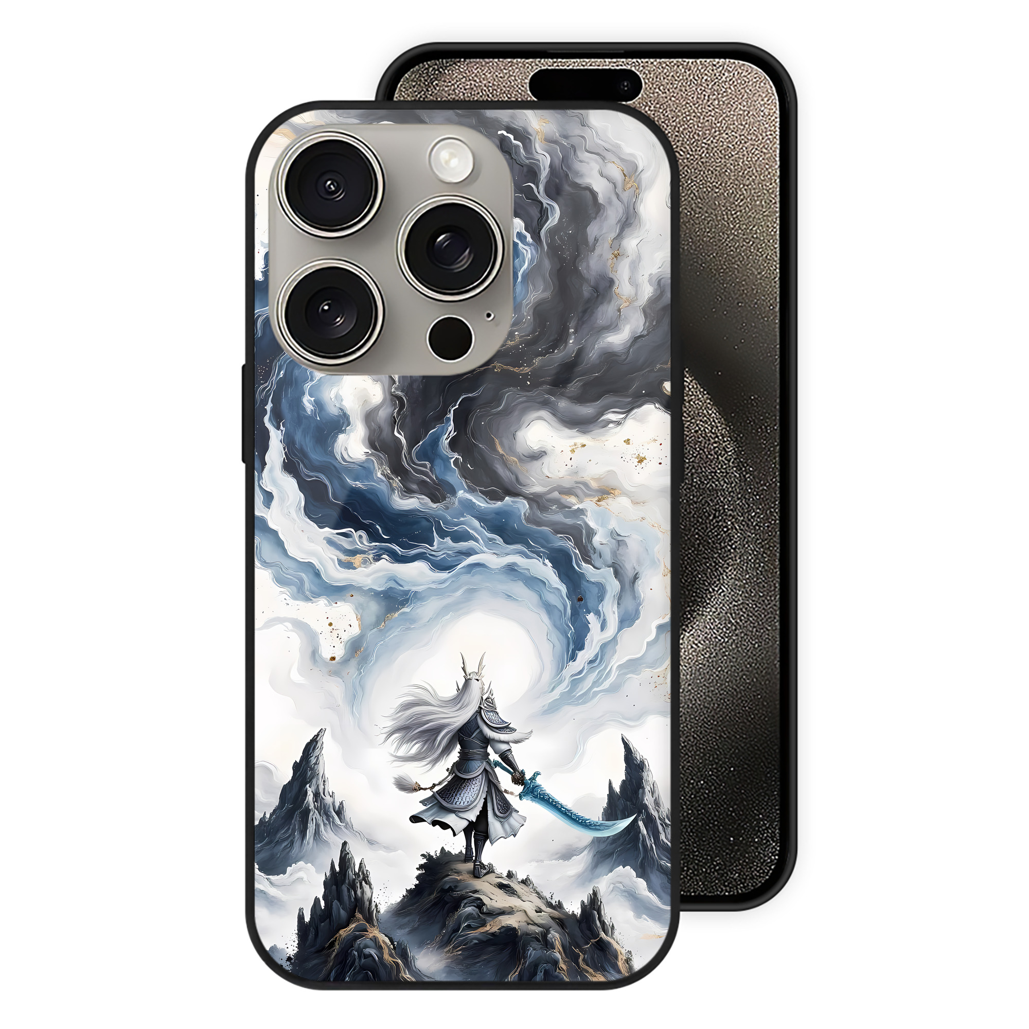 （画像用） Ne Zha 2 ナタ 魔童の大暴れ 【iPhone15Pro対応】スマホケース 耐衝撃＆黄変防止 背面ガラス