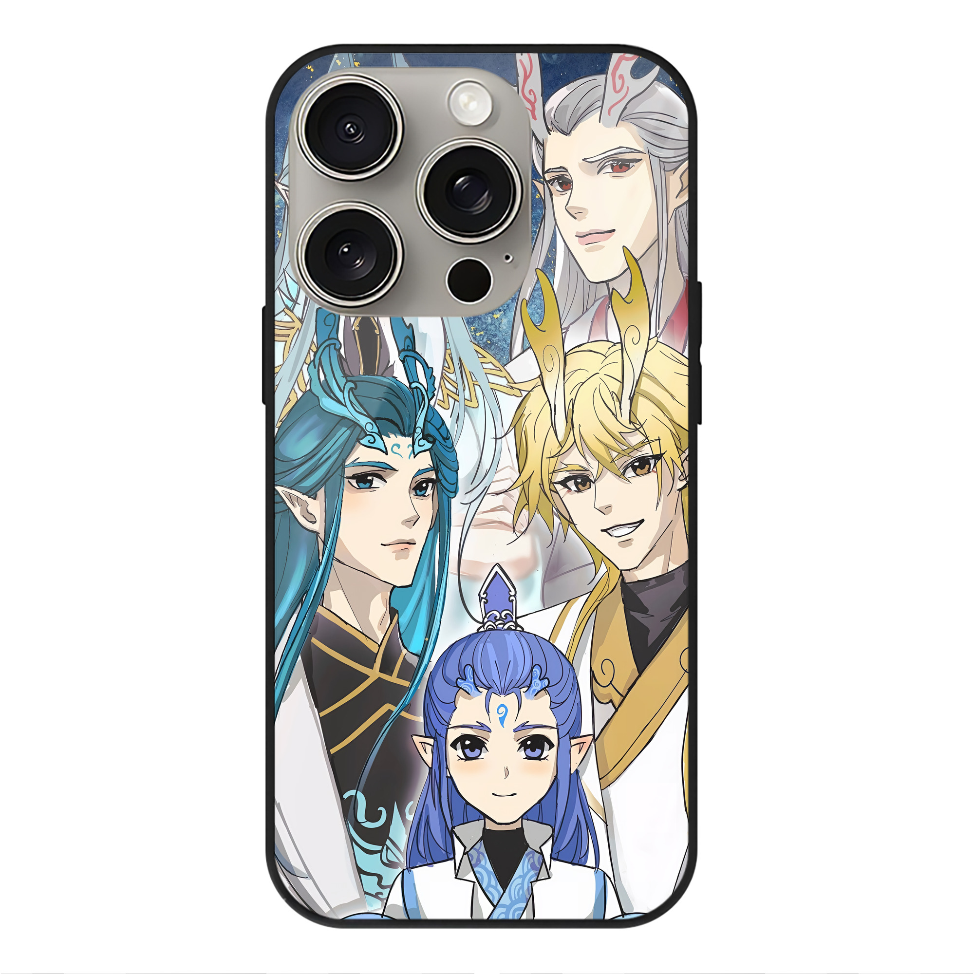 （画像用） Ne Zha 2 ナタ 魔童の大暴れ 【iPhone15Pro対応】スマホケース 耐衝撃＆黄変防止 背面ガラス