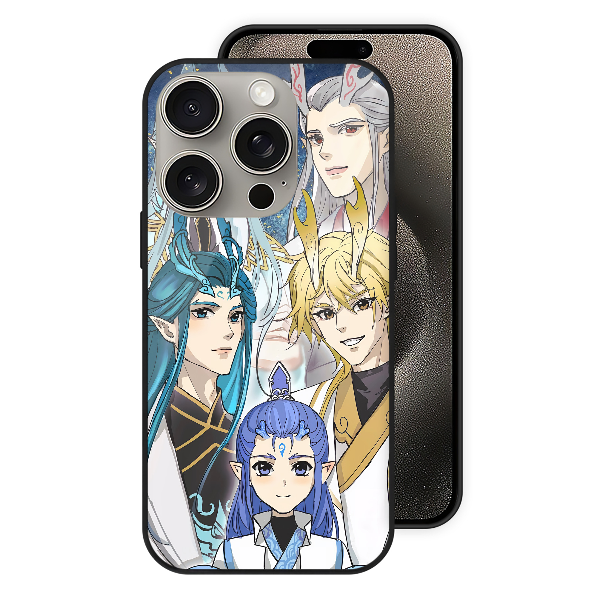 （画像用） Ne Zha 2 ナタ 魔童の大暴れ 【iPhone15Pro対応】スマホケース 耐衝撃＆黄変防止 背面ガラス