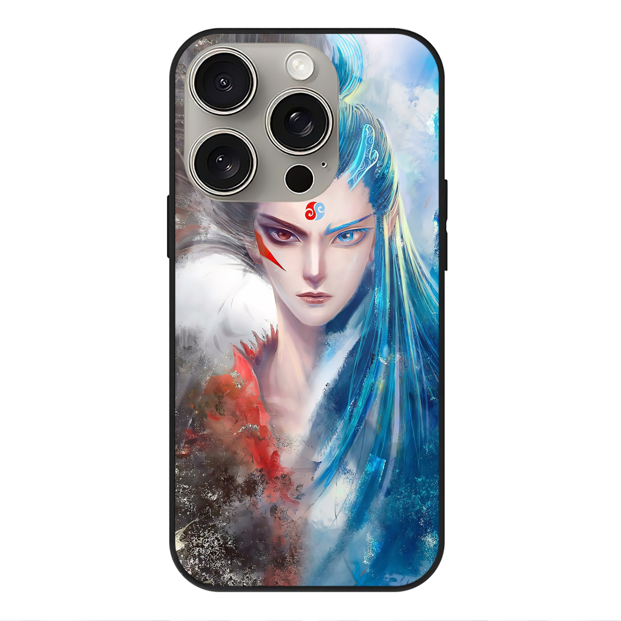 （画像用） Ne Zha 2 ナタ 魔童の大暴れ 【iPhone15Pro対応】スマホケース 耐衝撃＆黄変防止 背面ガラス