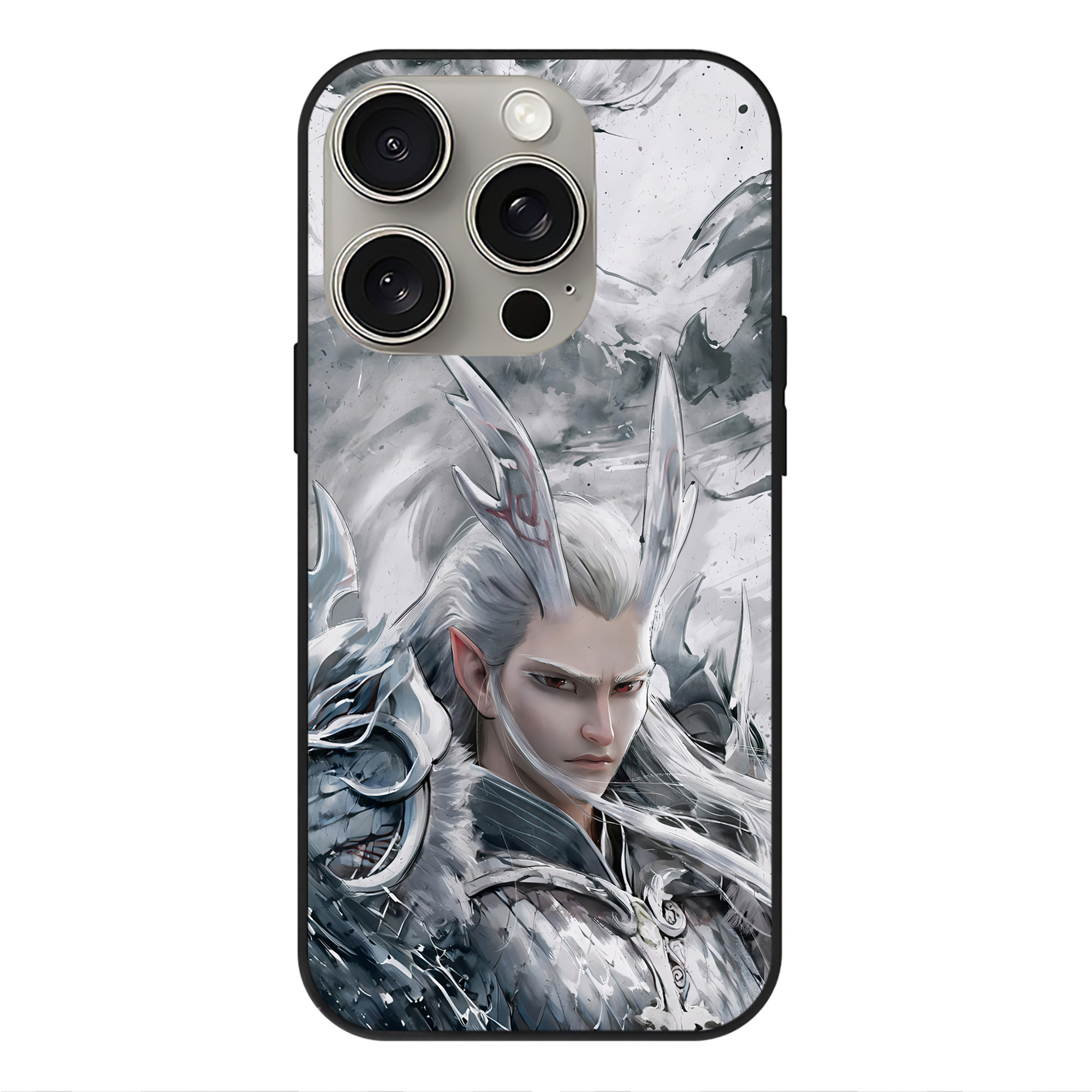 （画像用） Ne Zha 2 ナタ 魔童の大暴れ 【iPhone15Pro対応】スマホケース 耐衝撃＆黄変防止 背面ガラス