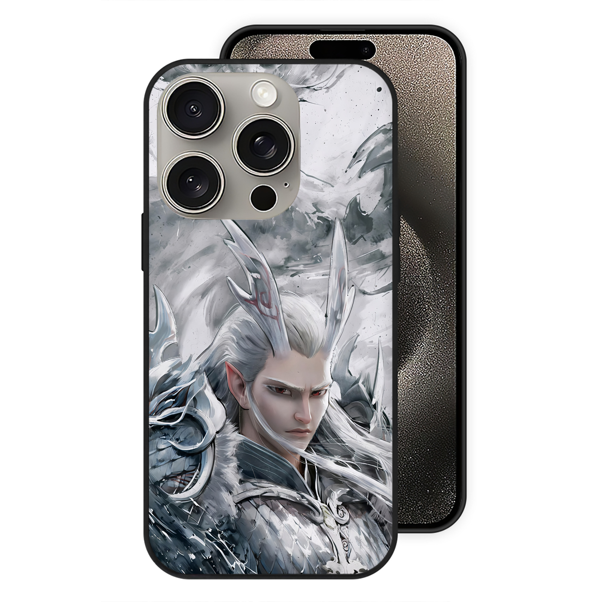 （画像用） Ne Zha 2 ナタ 魔童の大暴れ 【iPhone15Pro対応】スマホケース 耐衝撃＆黄変防止 背面ガラス