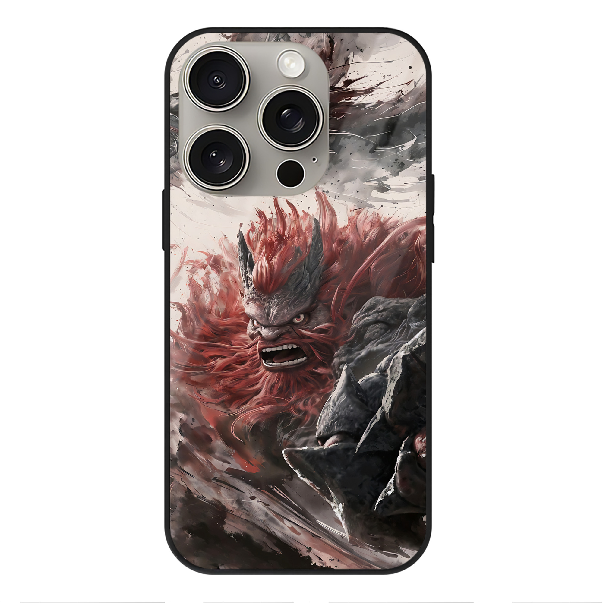 （画像用） Ne Zha 2 ナタ 魔童の大暴れ 【iPhone15Pro対応】スマホケース 耐衝撃＆黄変防止 背面ガラス