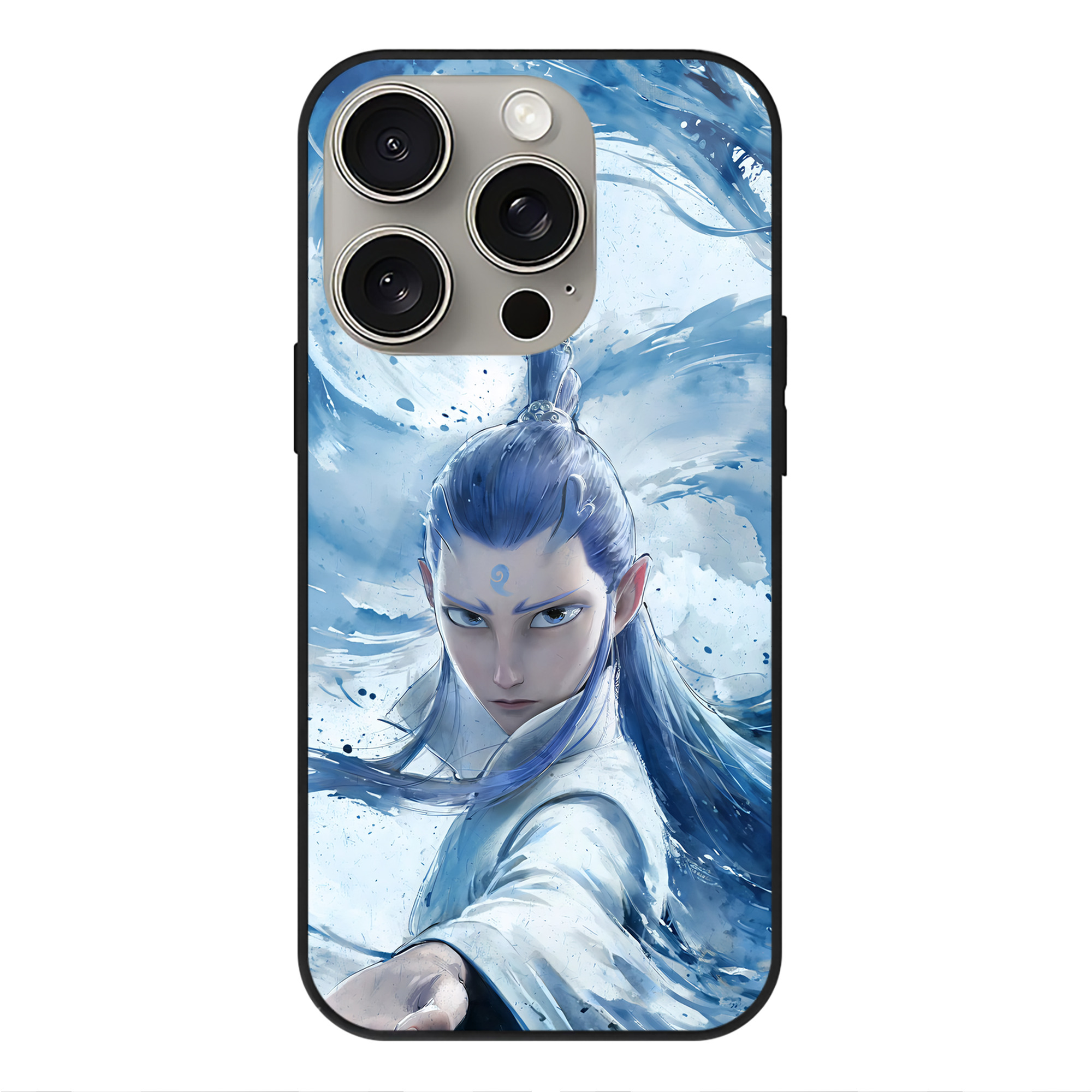 （画像用） Ne Zha 2 ナタ 魔童の大暴れ 【iPhone15Pro対応】スマホケース 耐衝撃＆黄変防止 背面ガラス