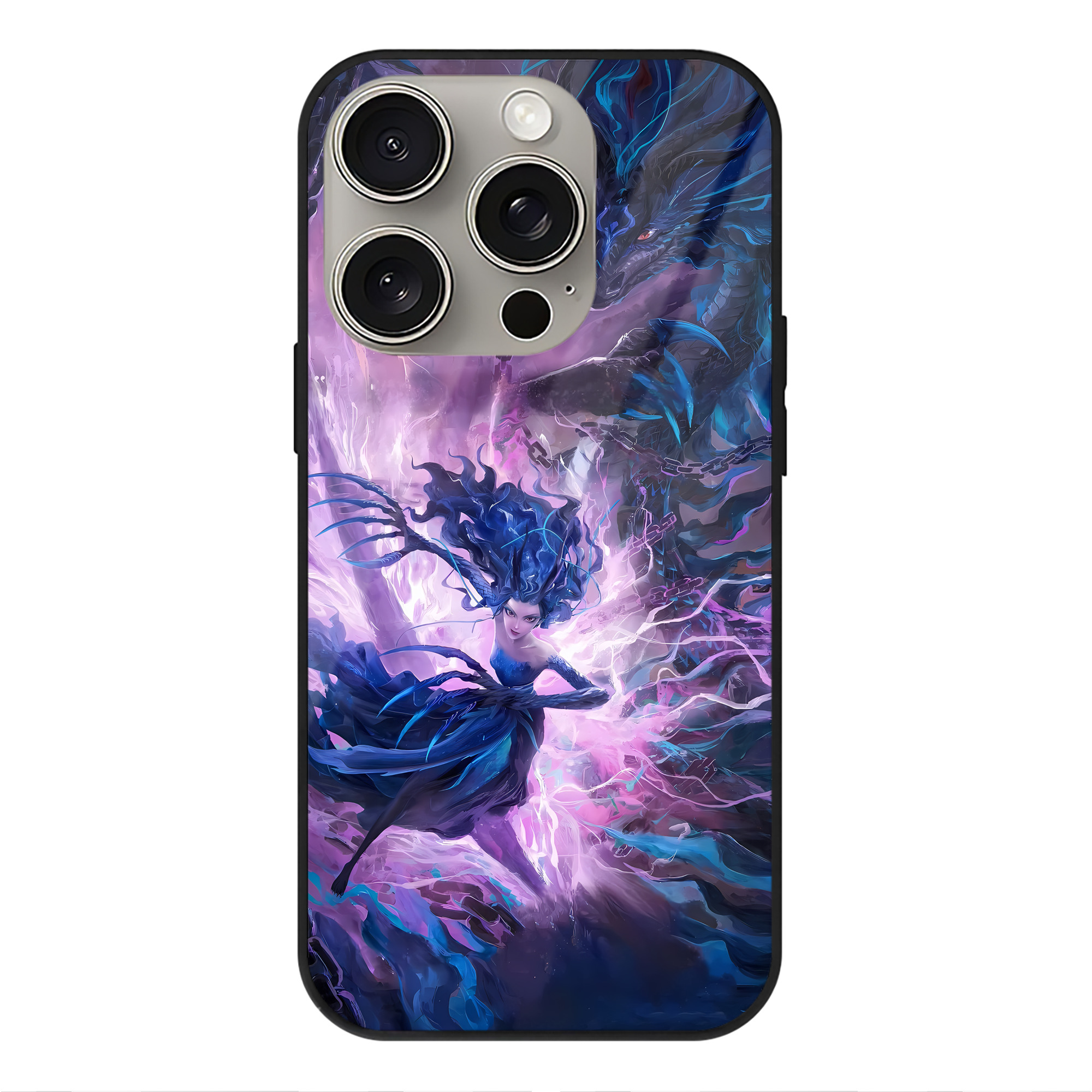 （画像用） Ne Zha 2 ナタ 魔童の大暴れ 【iPhone15Pro対応】スマホケース 耐衝撃＆黄変防止 背面ガラス