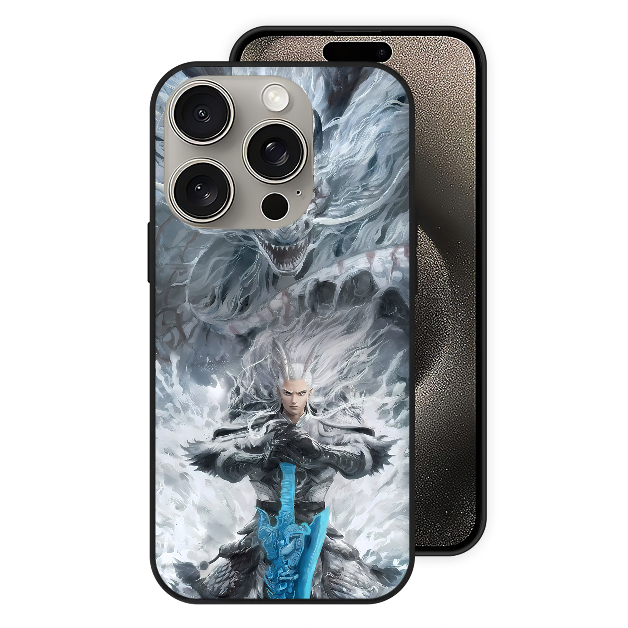 （画像用） Ne Zha 2 ナタ 魔童の大暴れ 【iPhone15Pro対応】スマホケース 耐衝撃＆黄変防止 背面ガラス