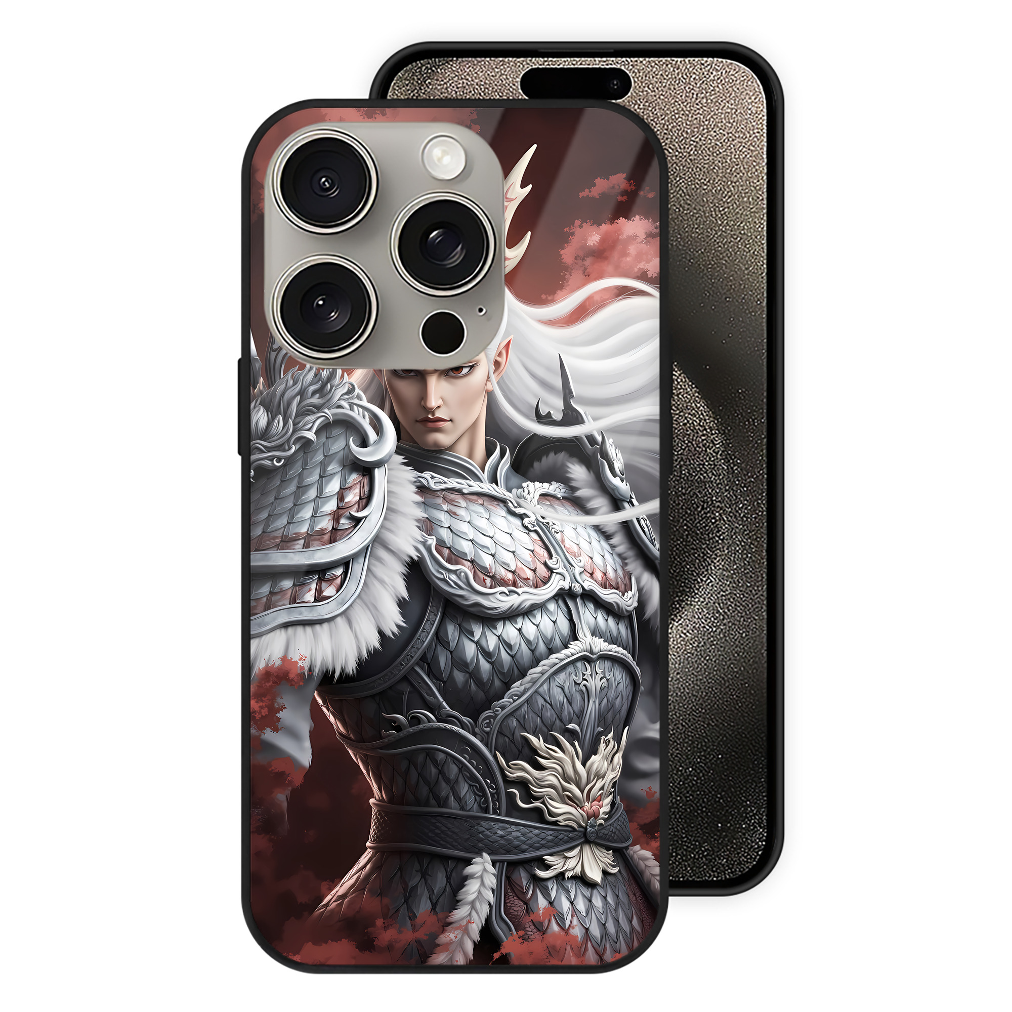 （画像用） Ne Zha 2 ナタ 魔童の大暴れ 【iPhone15Pro対応】スマホケース 耐衝撃＆黄変防止 背面ガラス
