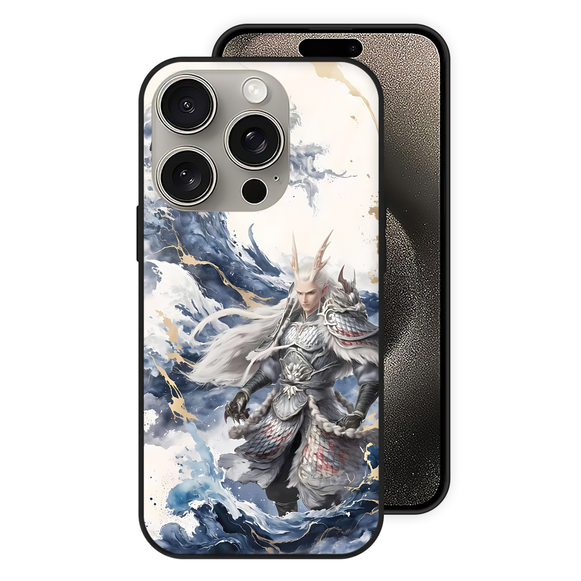 （画像用） Ne Zha 2 ナタ 魔童の大暴れ 【iPhone15Pro対応】スマホケース 耐衝撃＆黄変防止 背面ガラス
