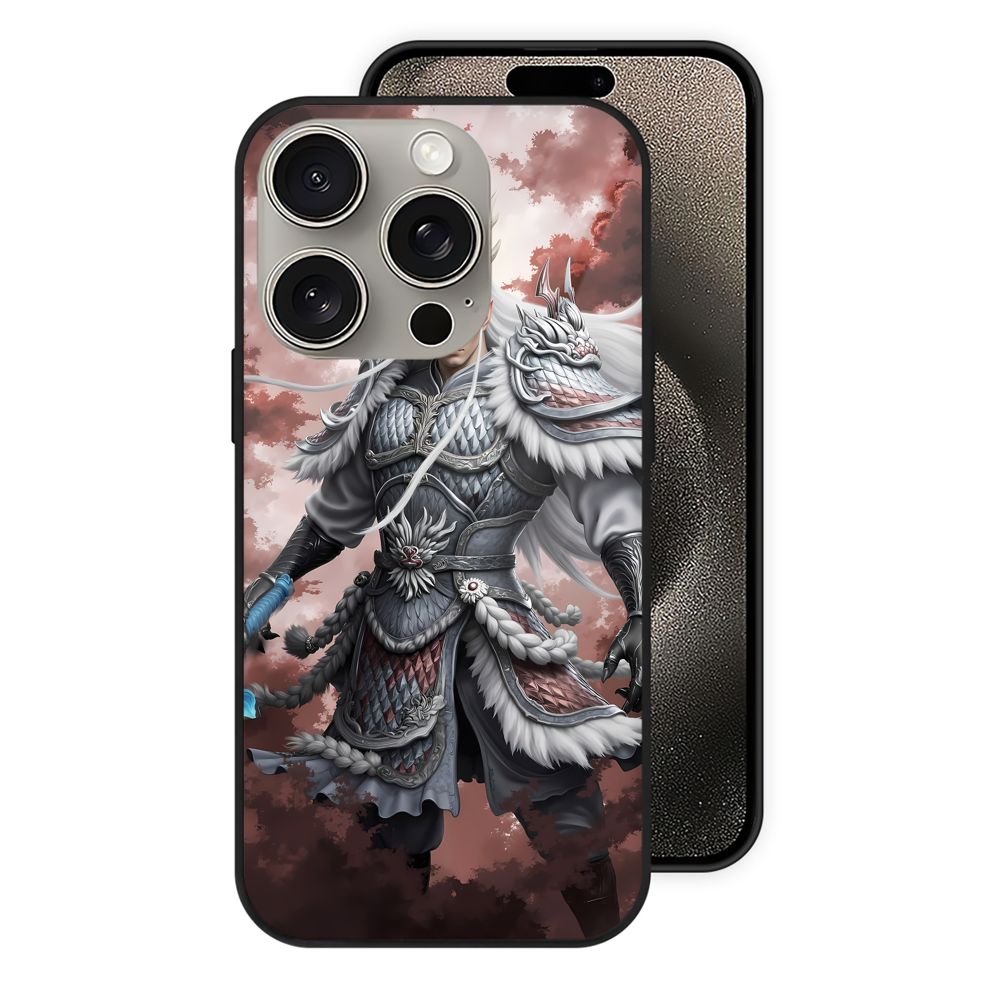（画像用） Ne Zha 2 ナタ 魔童の大暴れ 【iPhone15Pro対応】スマホケース 耐衝撃＆黄変防止 背面ガラス