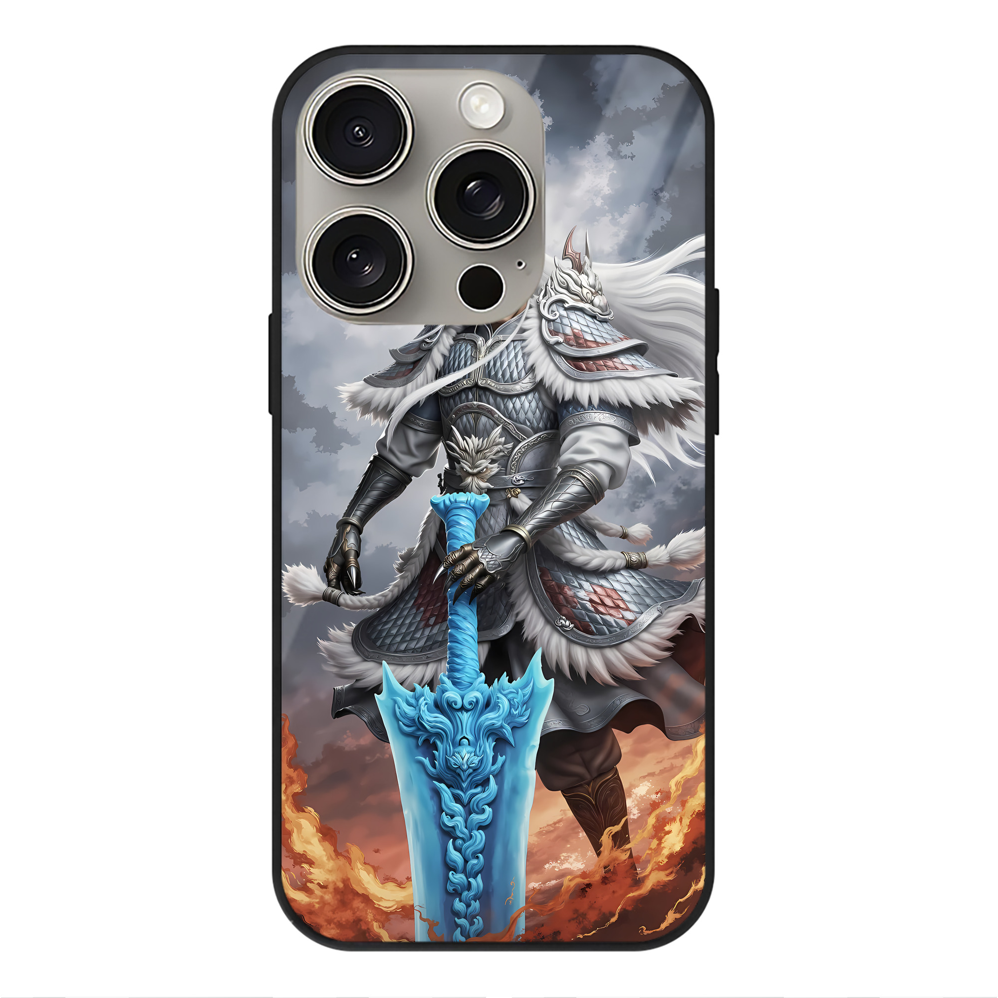 （画像用） Ne Zha 2 ナタ 魔童の大暴れ 【iPhone15Pro対応】スマホケース 耐衝撃＆黄変防止 背面ガラス