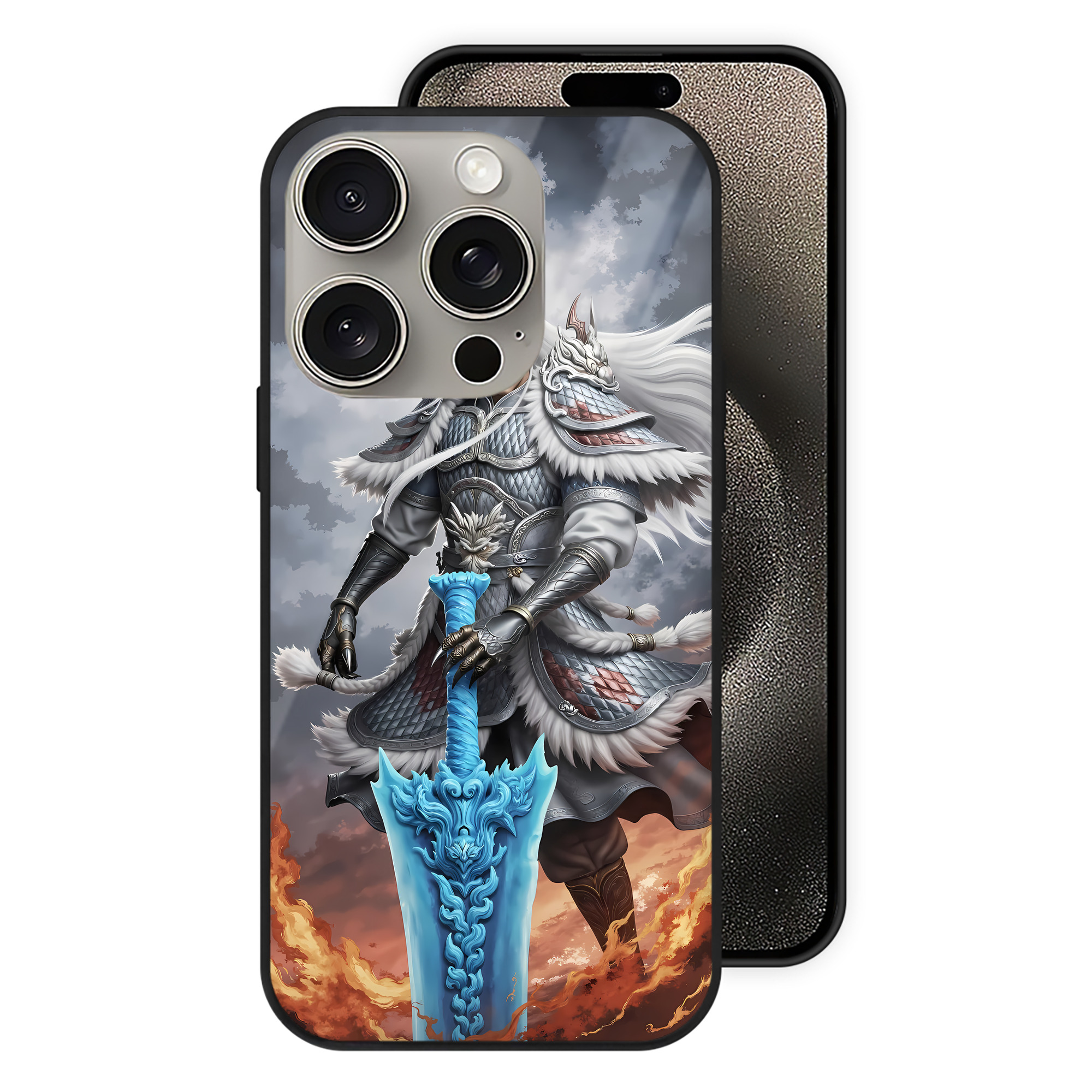 （画像用） Ne Zha 2 ナタ 魔童の大暴れ 【iPhone15Pro対応】スマホケース 耐衝撃＆黄変防止 背面ガラス